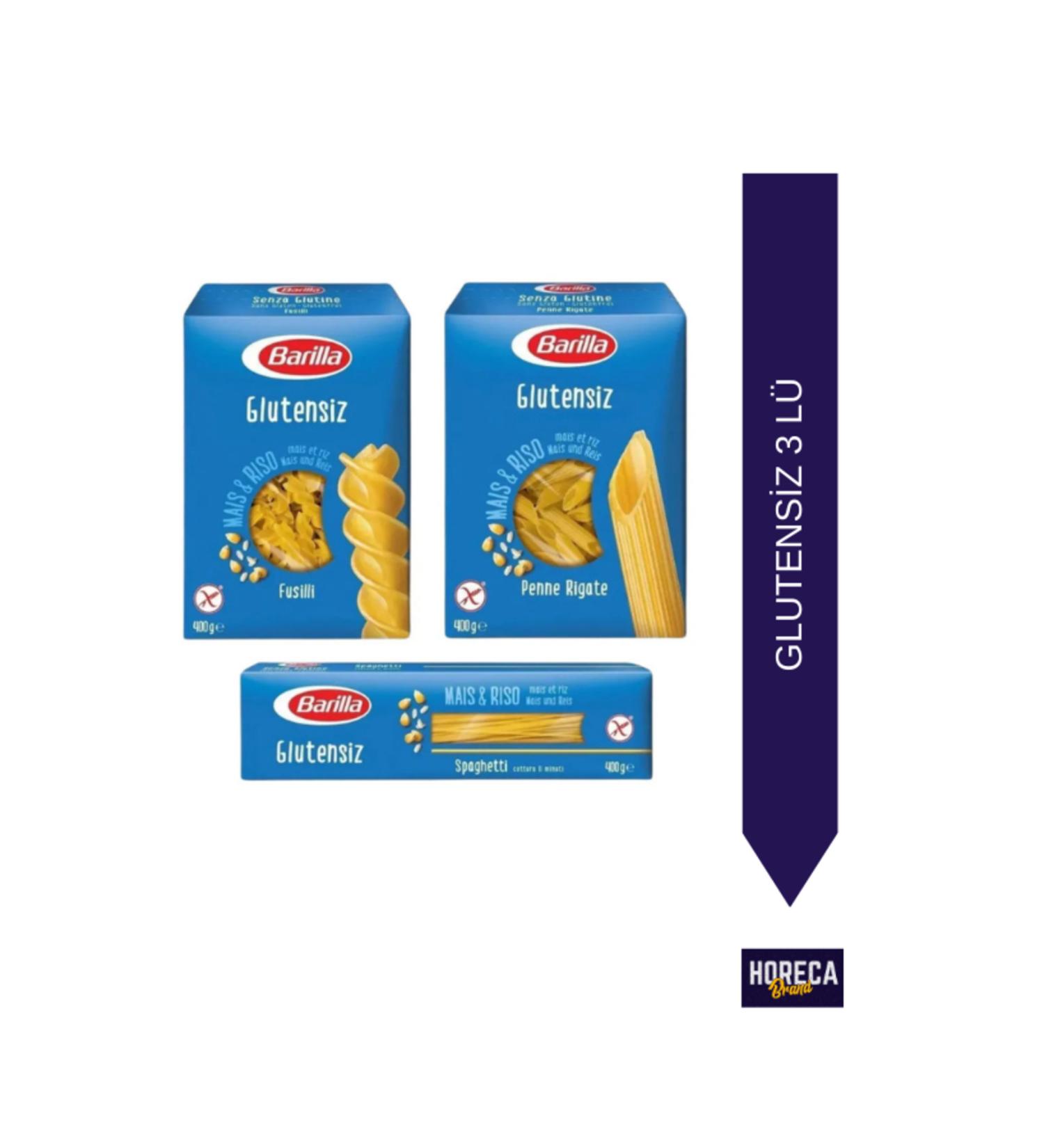Barilla Gluten-Free Pasta Penne 400gr Fusulli 400gr and Spaghetti 400gr (3-PIECE GLUTEN SET) - Buy Online on GoSupps.com