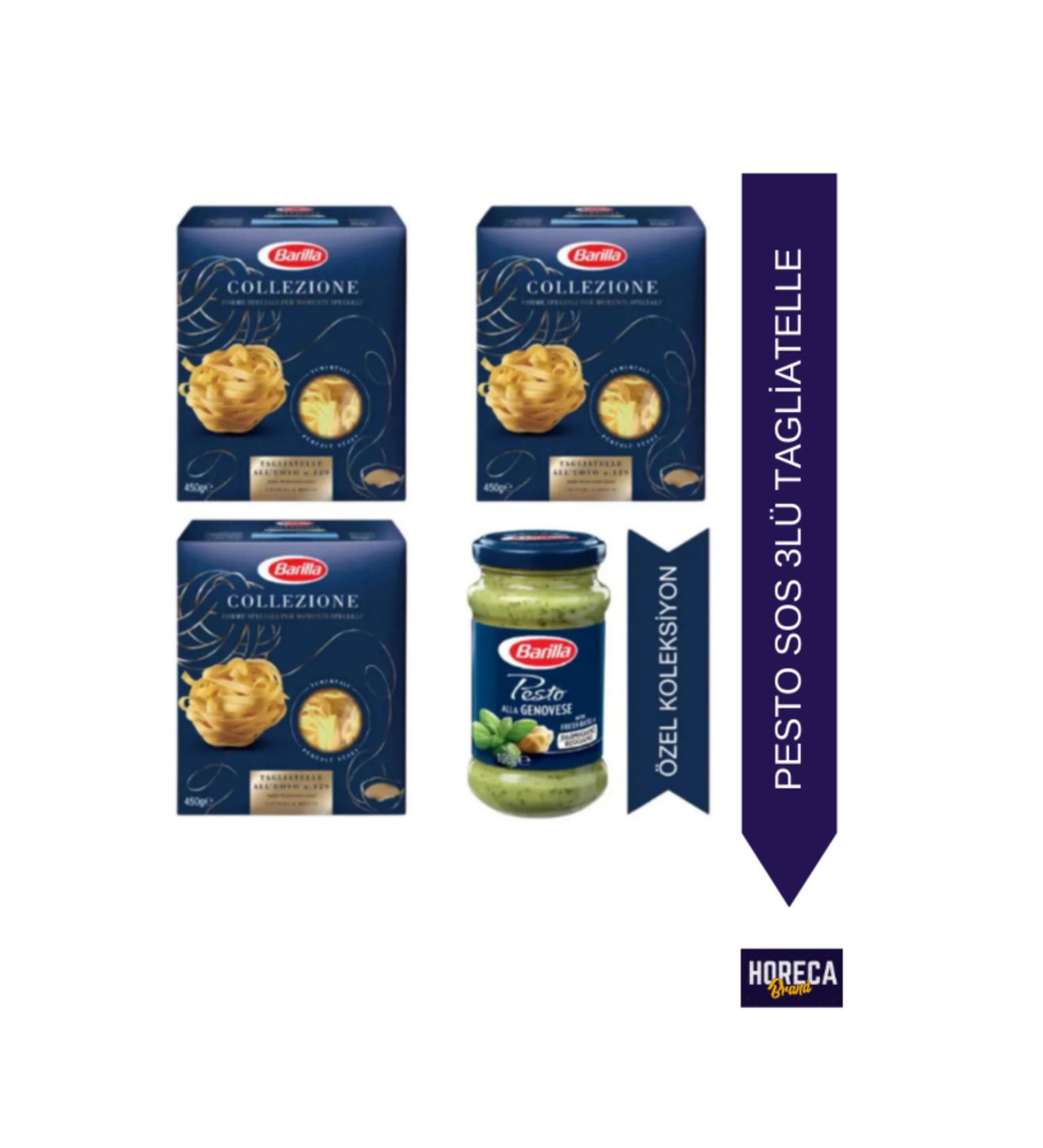 Barilla Tagliatelle X 3 Pieces & Pesto Genovese Sauce - Buy Online on GoSupps.com