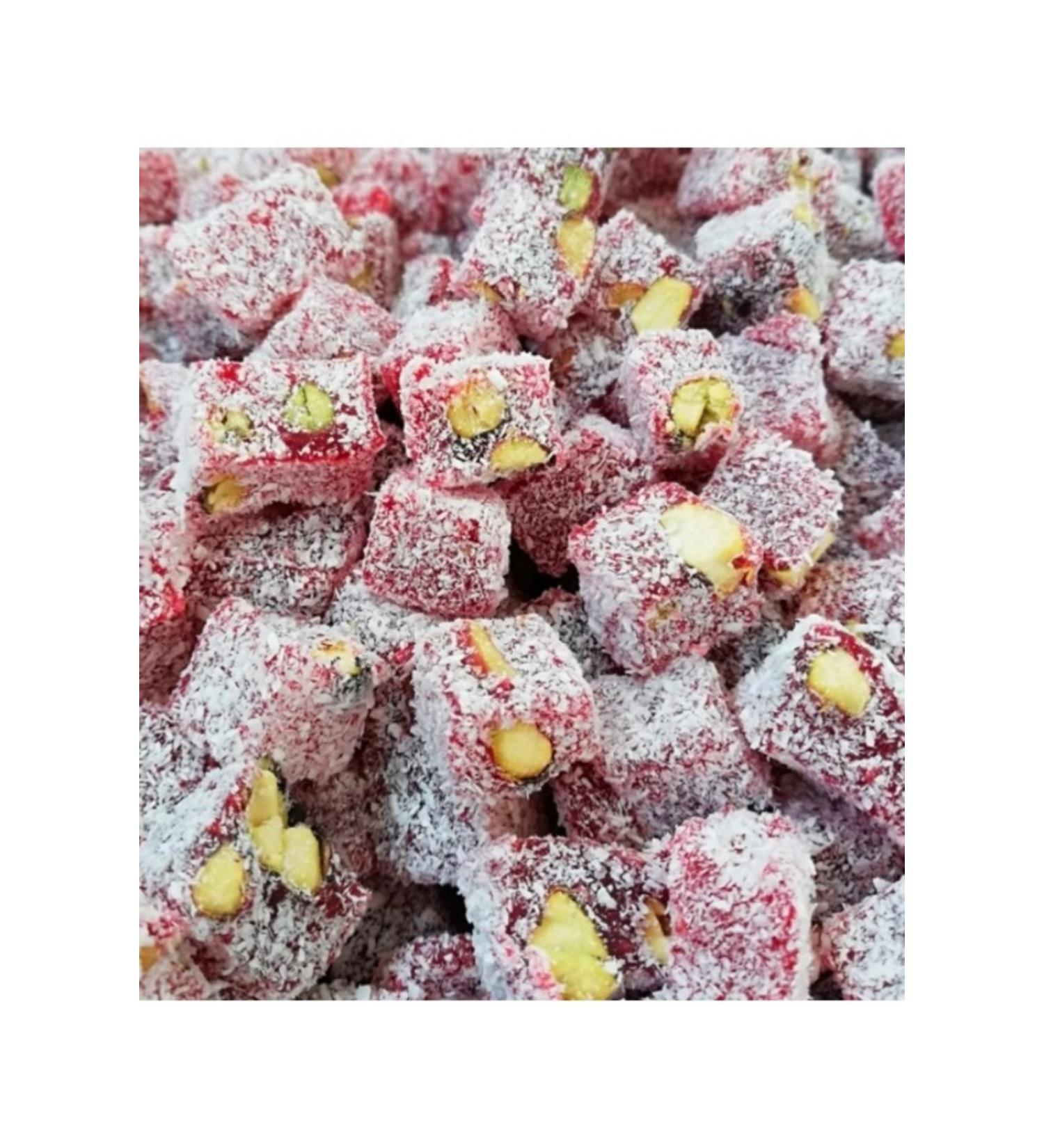 TALAS Dried Fruits Pomegranate Double Roasted Pistachio Turkish Delight 2 KG