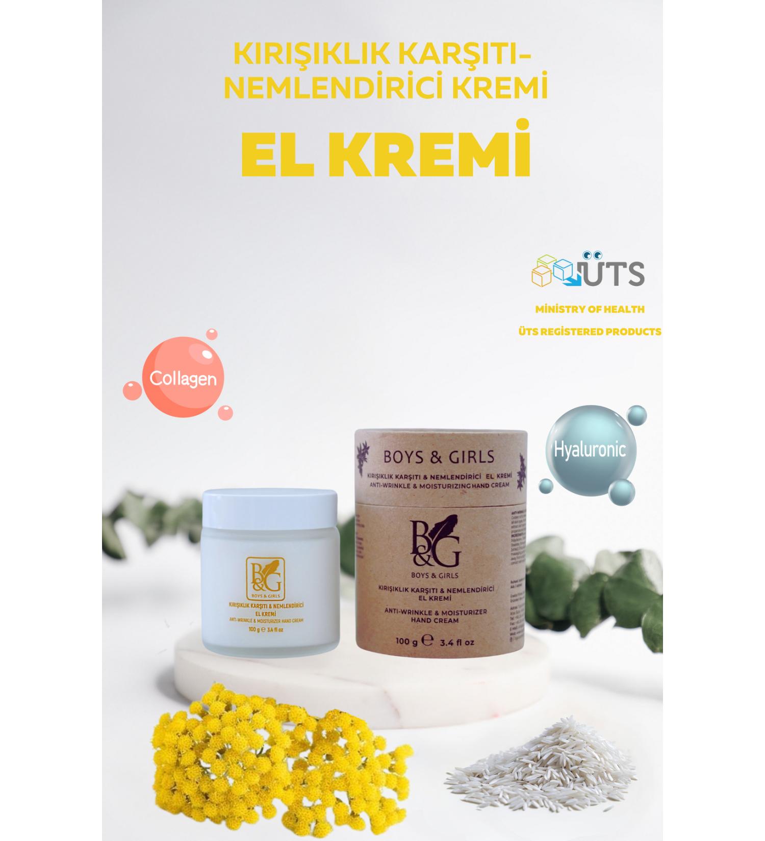 B&G Boys & Girls Anti-Wrinkle - Moisturizing Hand Cream 100 gr - Buy Online on GoSupps.com