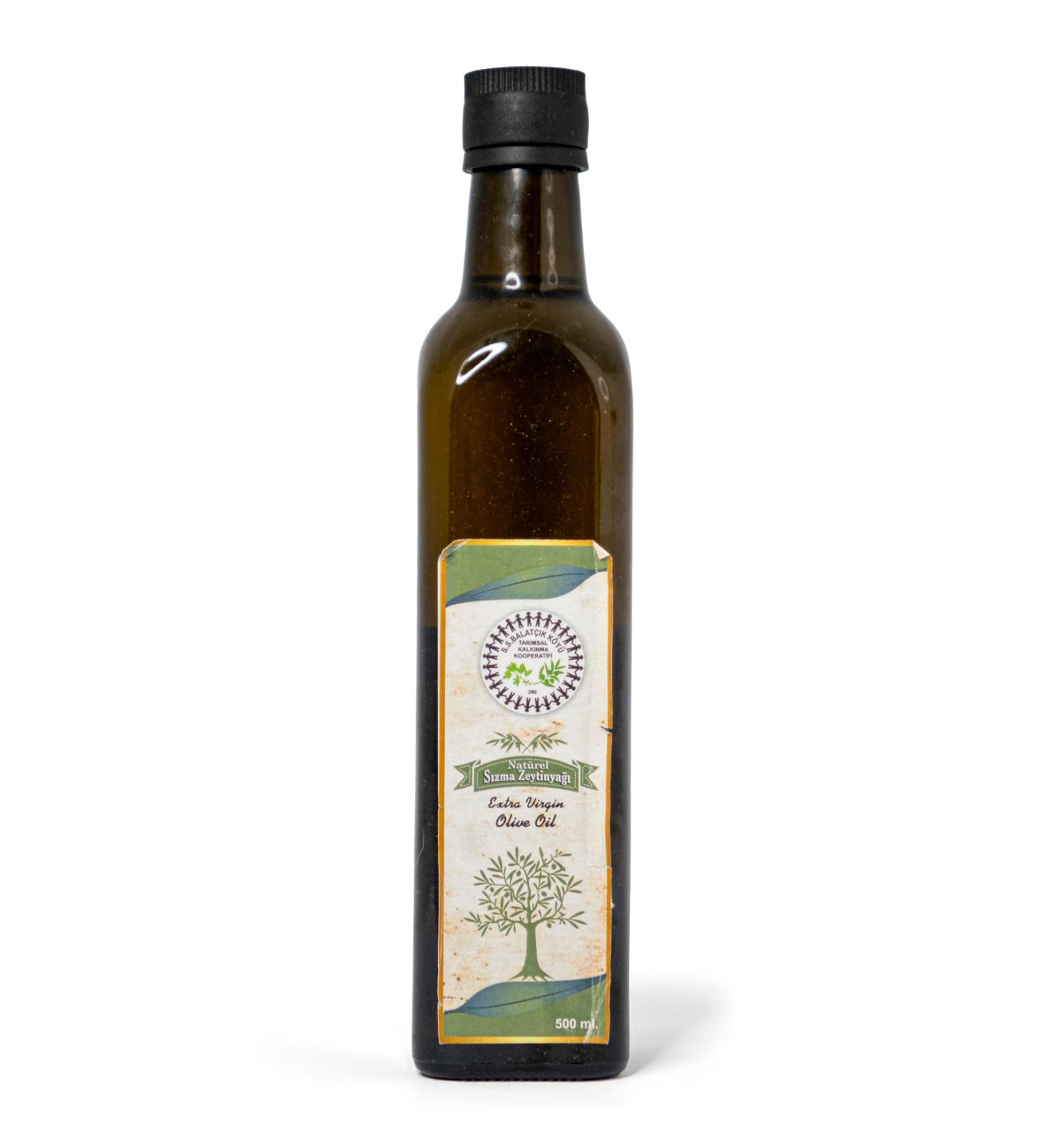 SS BALAT IK VILLAGE AGRICULTURAL DEVELOPMENT COOP BALAT IK OLIVE OIL 500 Ml. GLASS BOTTLE 0.7 ACID