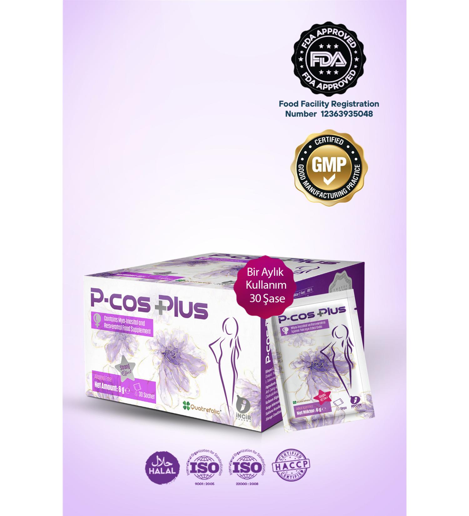 PCOS (P-COS) Plus Supplement Containing Myo-inositol and Resveratrol for Polycystic Ovary Syndrome (PCOS) - Buy Online on GoSupps.com