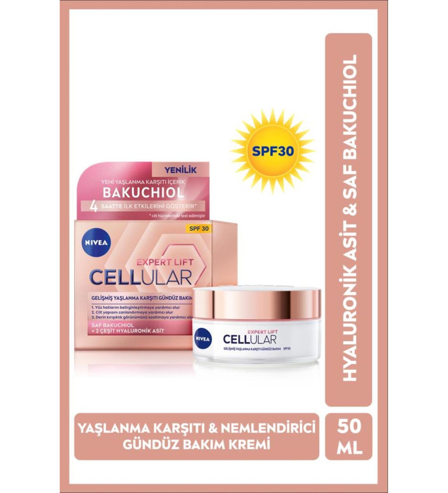NIVEA Spf30 Bakuchiol Hyaluronic Acid Anti-Aging Cream 50ml BLK WW27