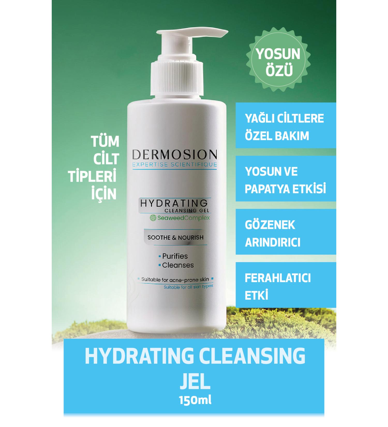 dermosion Vitamin E Containing Algae Extract Facial Cleansing Gel 250ml / Suitable for All Skin Types - Buy Online on GoSupps.com