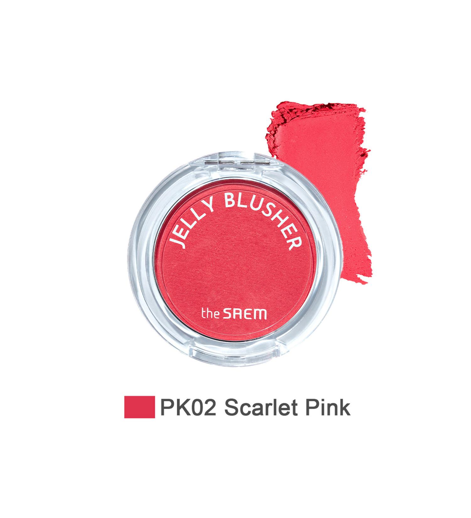 The Saem Jelly Blusher - Gel Blush - Pk02 Scarlet Pink