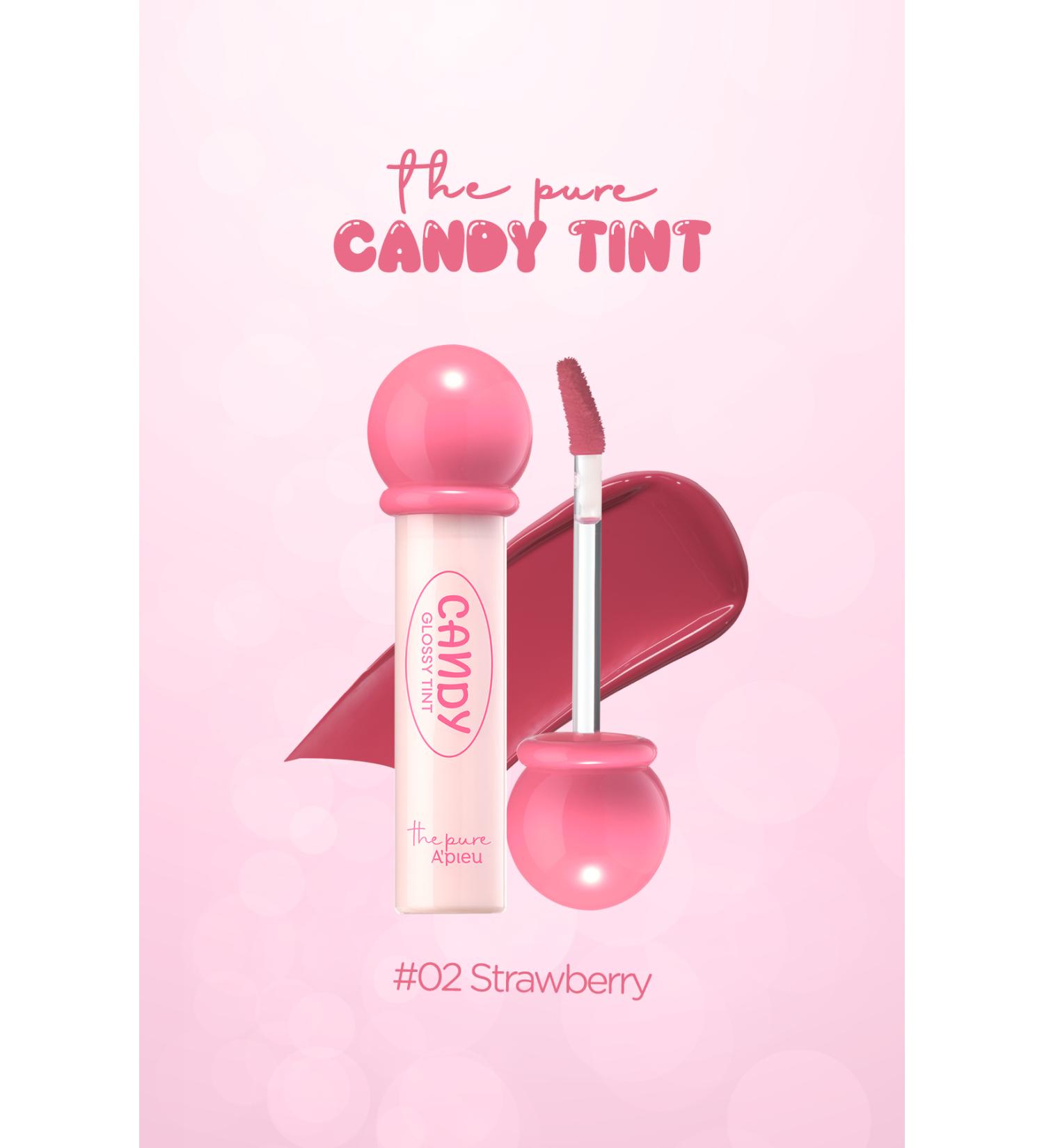 Missha Long-Lasting Shiny Finish Water-Based Tint A'pieu The Pure Candy Tint (NO.02 STRAWBERRY) - Buy Online on GoSupps.com