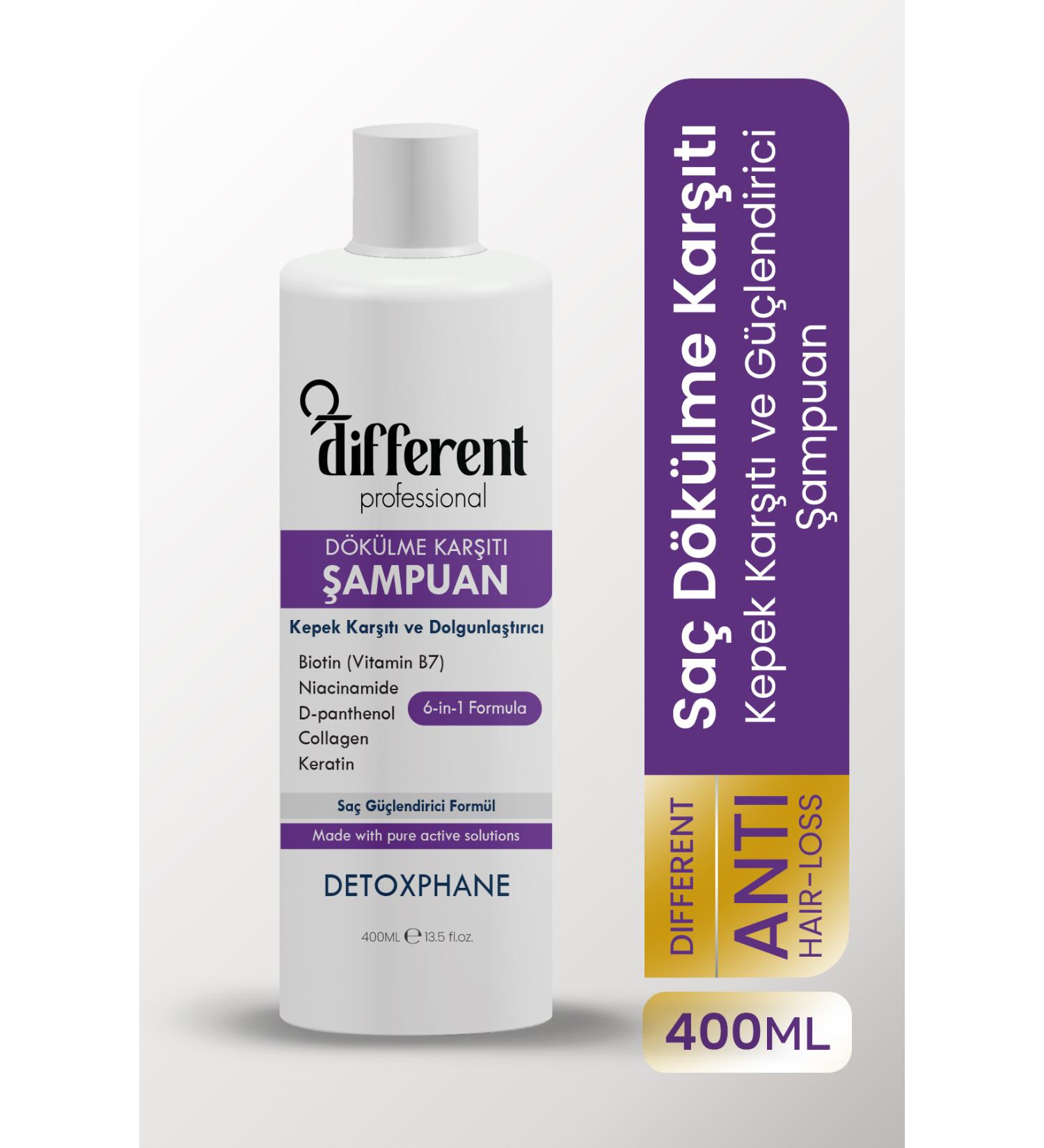 DIFFERENT PROFESSIONAL Anti-Hair Loss Shampoo Biotin Collagen Keratin D-panthenol Niacinamide