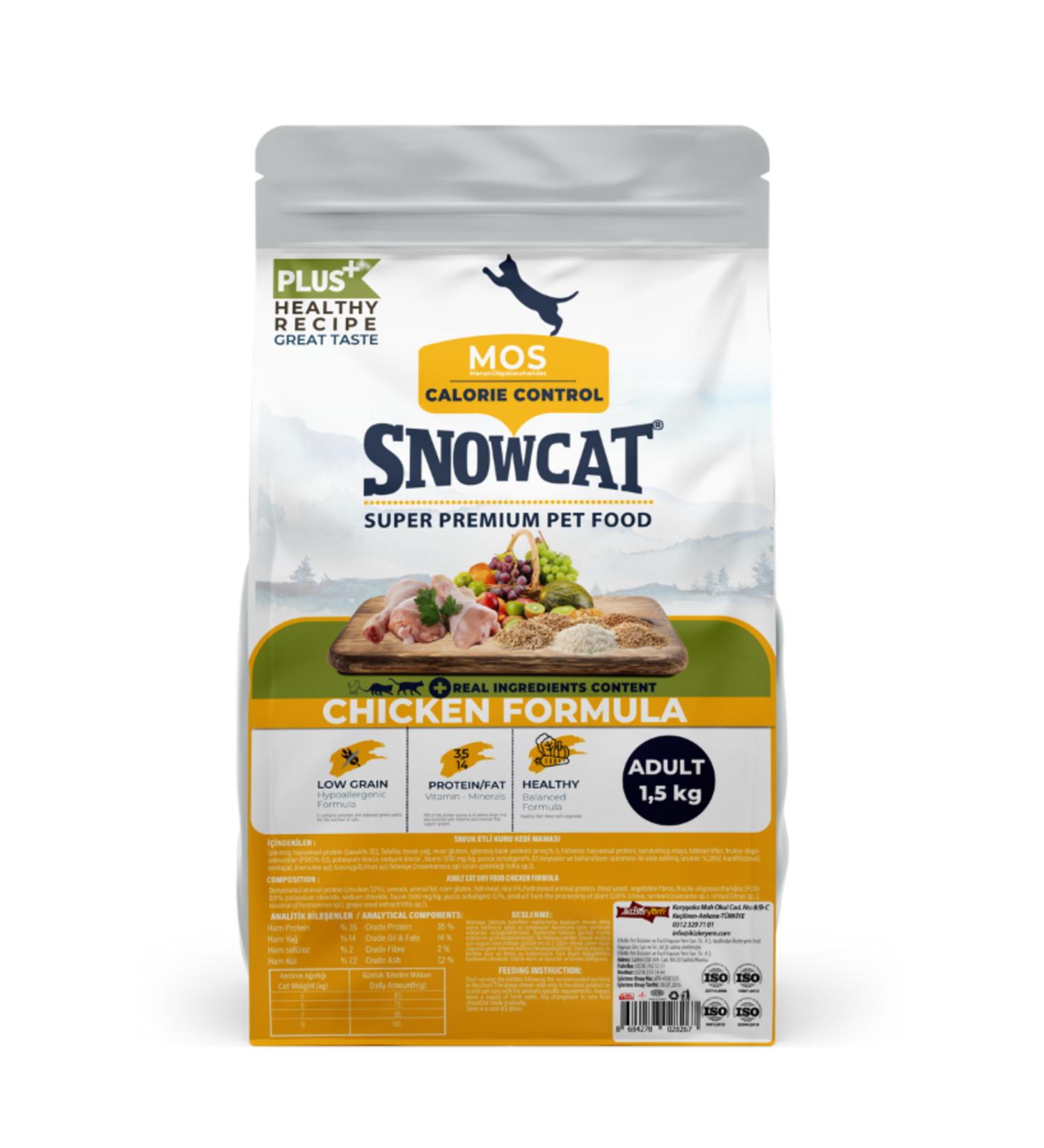 Snow Cat Plus Low Grain Adult Chicken Cat Food 1.5 Kg