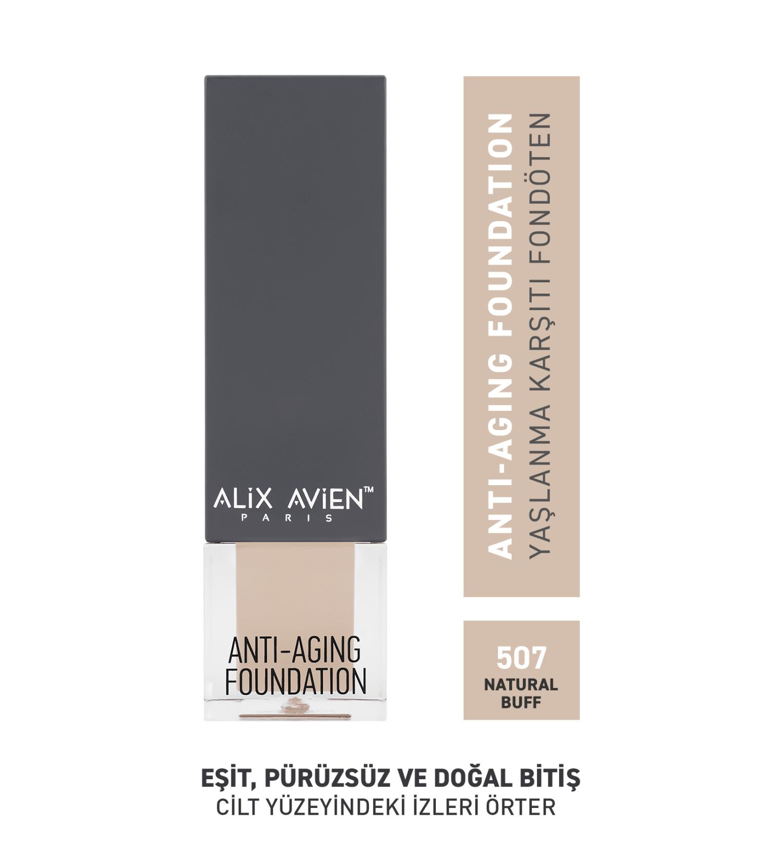 Alix Avien Anti Aging Foundation - Anti Aging Foundation 507 Natural Buff Spf 15 - 35 ml - Buy Online on GoSupps.com