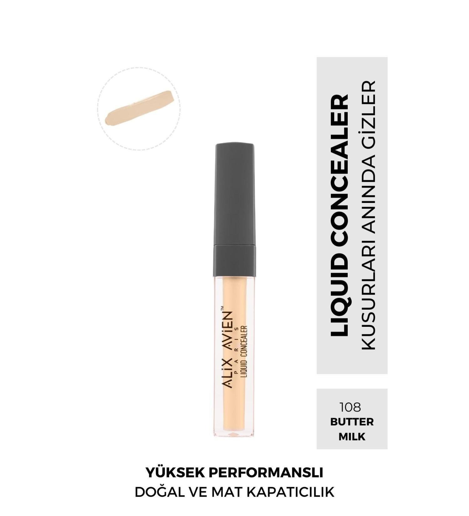 Alix Avien Liquid Under Eye Concealer - Medium Skin Warm Neutral Skin Undertone - Liquid Concealer 108 Butter Milk - Buy Online on GoSupps.com