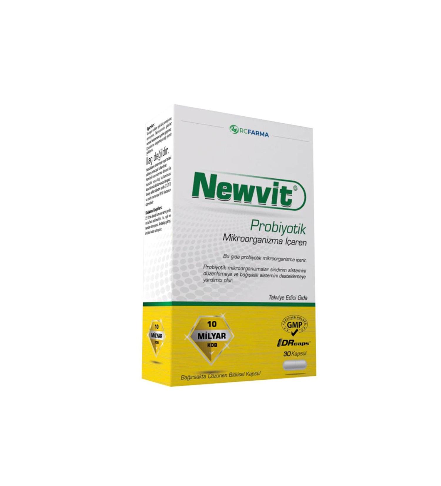 Rcfarma Newvit Probiotic 30 Capsules x 3 Boxes
