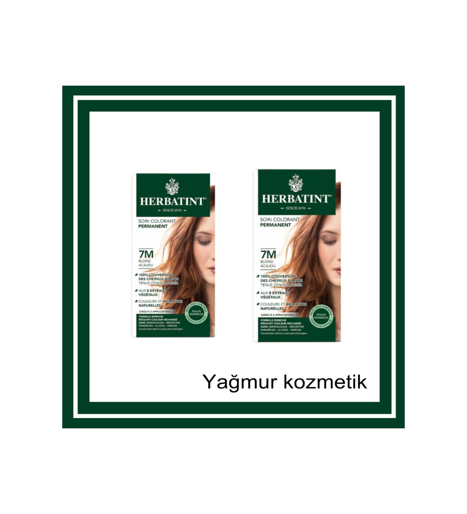 Herbatint 7M Blond Acajou Red Chestnut Hair Dye 2 PIECE