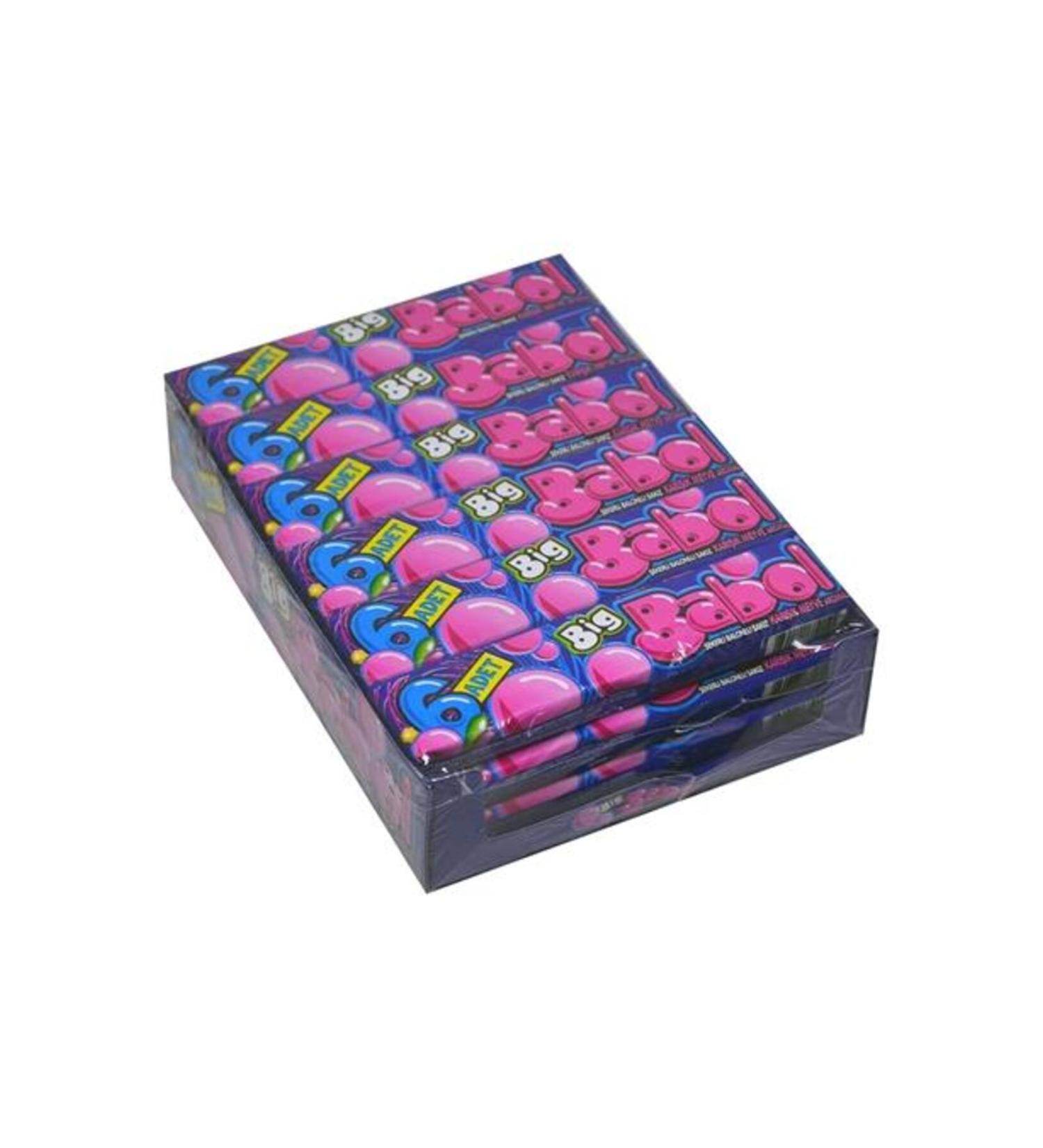 Big Babol Sugar Bubble Gum Mixed Fruit Flavor 18 Pieces X 27 G