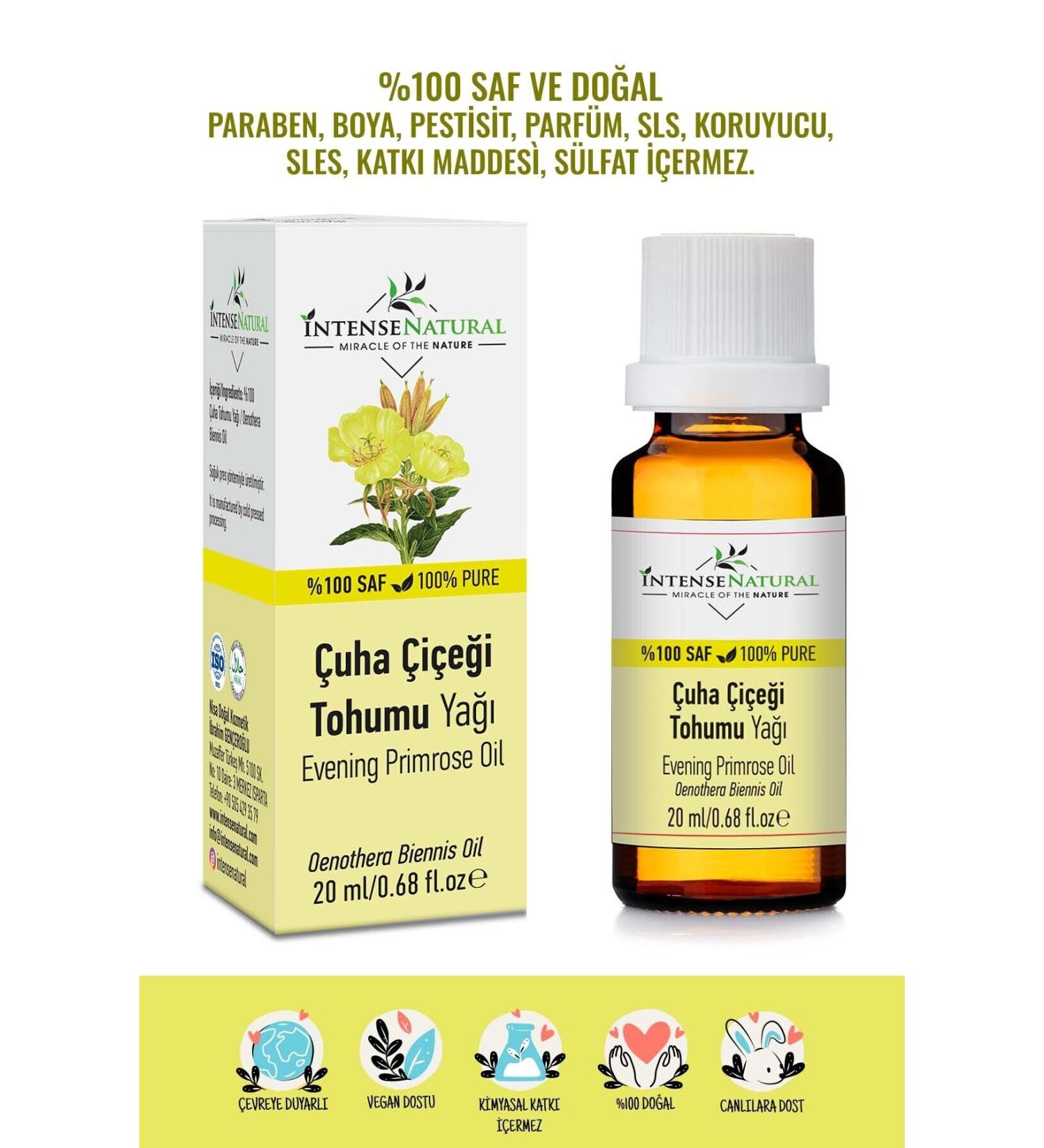 Intense Natural Evening Primrose Seed Oil 20 ml 0 Pure And Natural Evening Primrose Carrier Oil