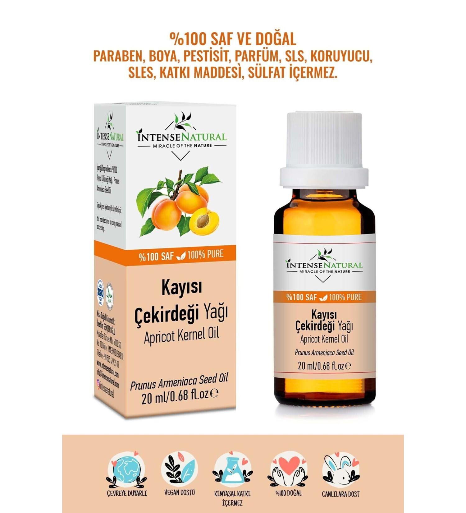 Intense Natural Apricot Kernel Oil Cold Pressed 20 Ml 0 Pure And Natural Apricot Kernel Carrier Oil - Buy Online on GoSupps.com