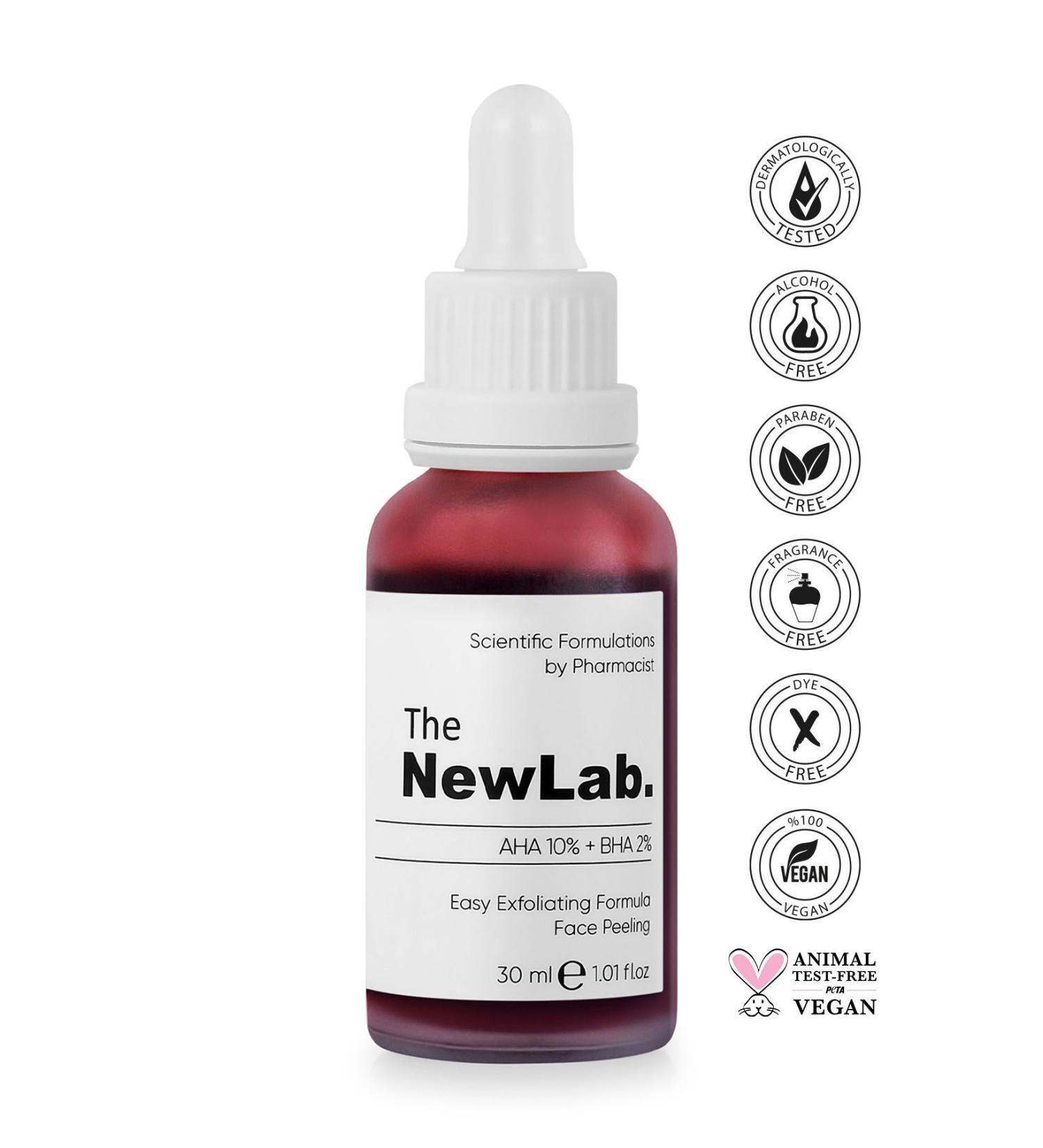 The NewLab Revitalizing & Skin Tone Equalizing Red Peeling Serum 30 ml (AHA 10% BHA 2%) - Buy Online on GoSupps.com