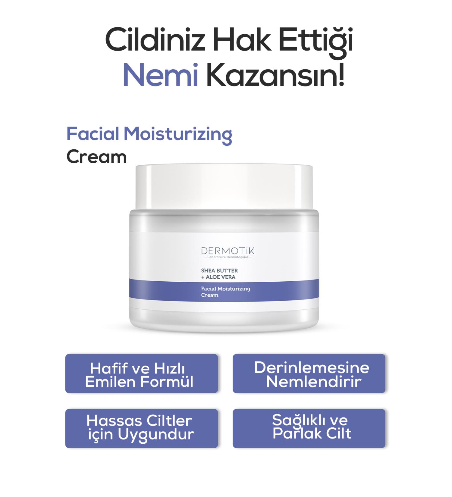 Water Based Facial Moisturizer Cream for Dermotic Dry Skin Shea Butter + Aloe Vera Facial Moisturizing - Buy Online on GoSupps.com