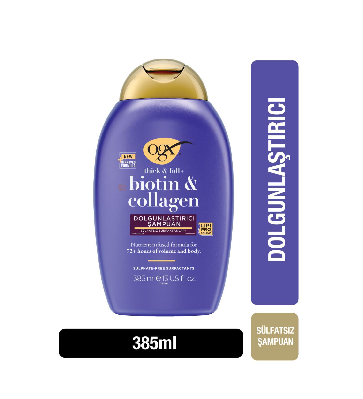 OGX Plumping Biotin & Collagen Sulfate-Free Shampoo 385 ml - Buy Online on GoSupps.com