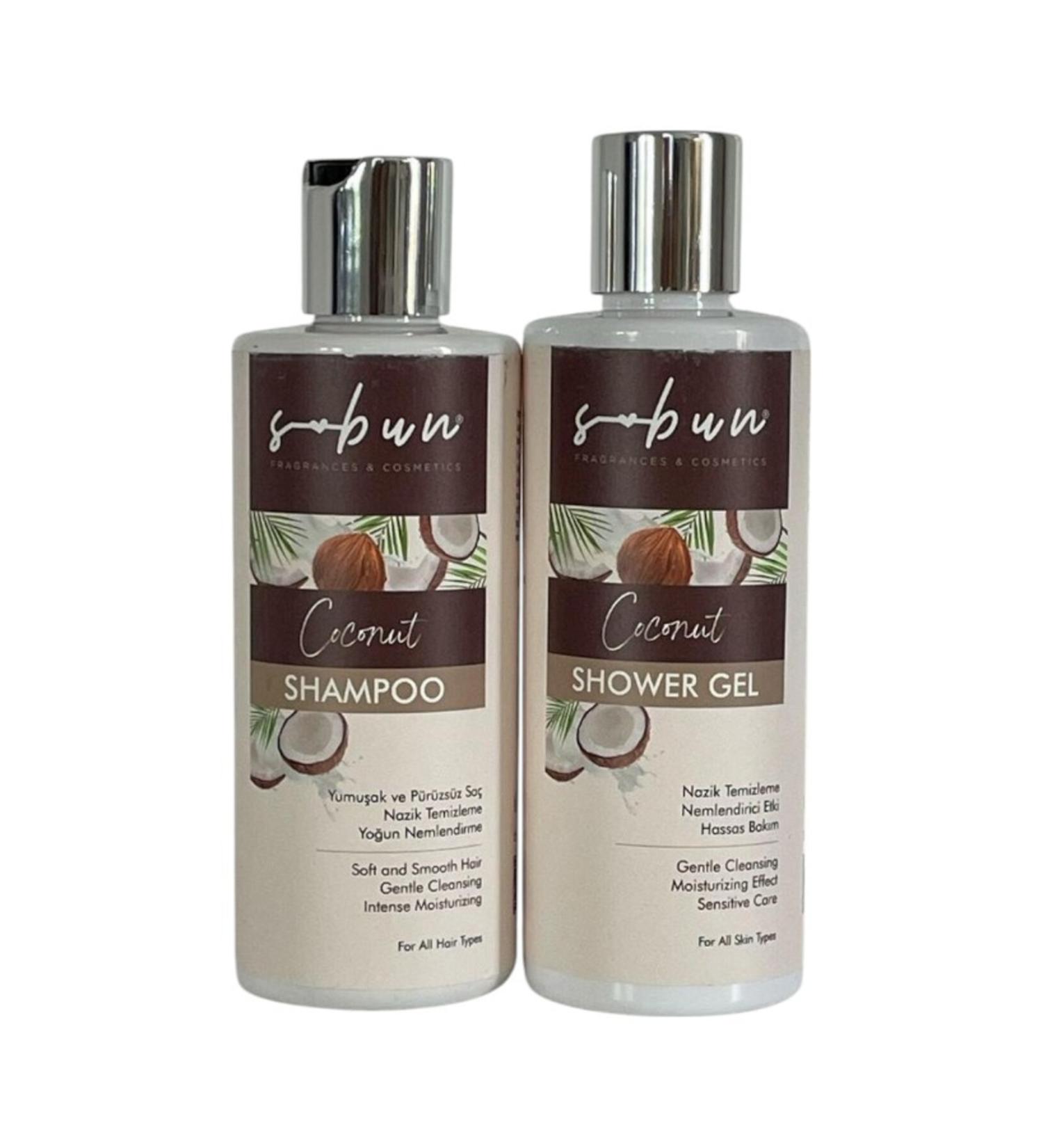 S-Bun Ayval k Coconut Essence Shampoo + Shower Gel Duo Set: Natural and Nourishing Care
