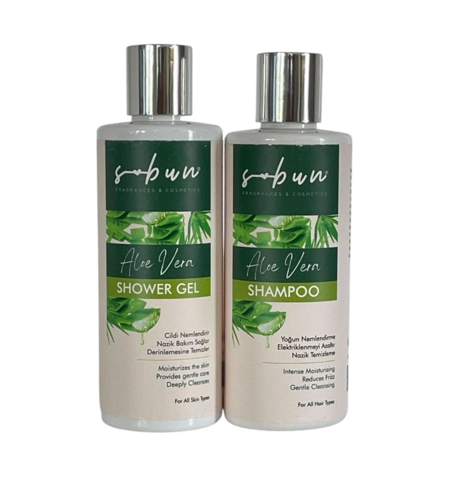 S-Bun Ayval k Aloe Vera Shampoo + Shower Gel Duo Set Nourishing and Moisturizing Effect