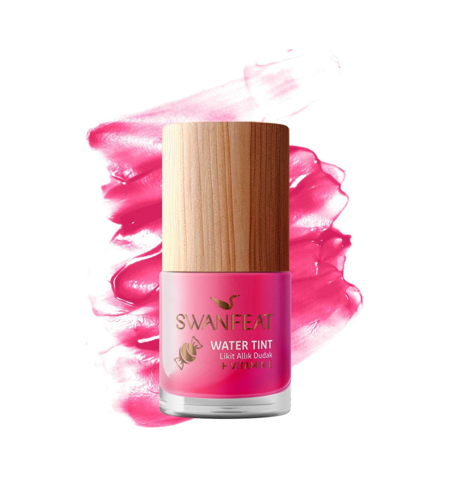 SWANFEAT Vitamin E Permanent Bubble Gum Color and Flavor Vivid Look Moisturizing Liquid Blush and Lipstick Tint - Buy Online on GoSupps.com