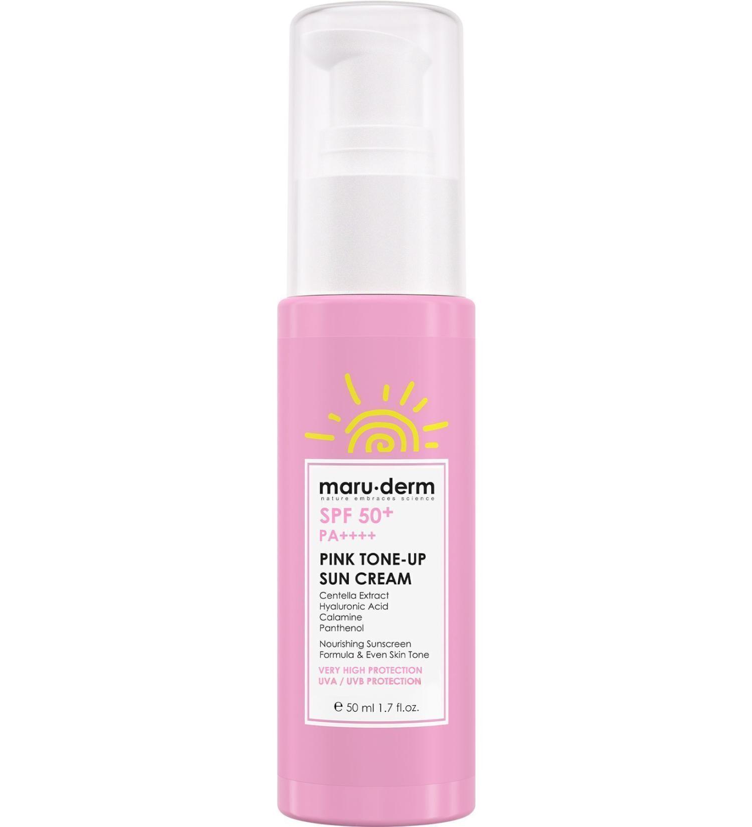 Maru.Derm Sunscreen | SPF 50+ Pink Tone-Up Sunscreen | New Generation Korean Filter - Buy Online on GoSupps.com