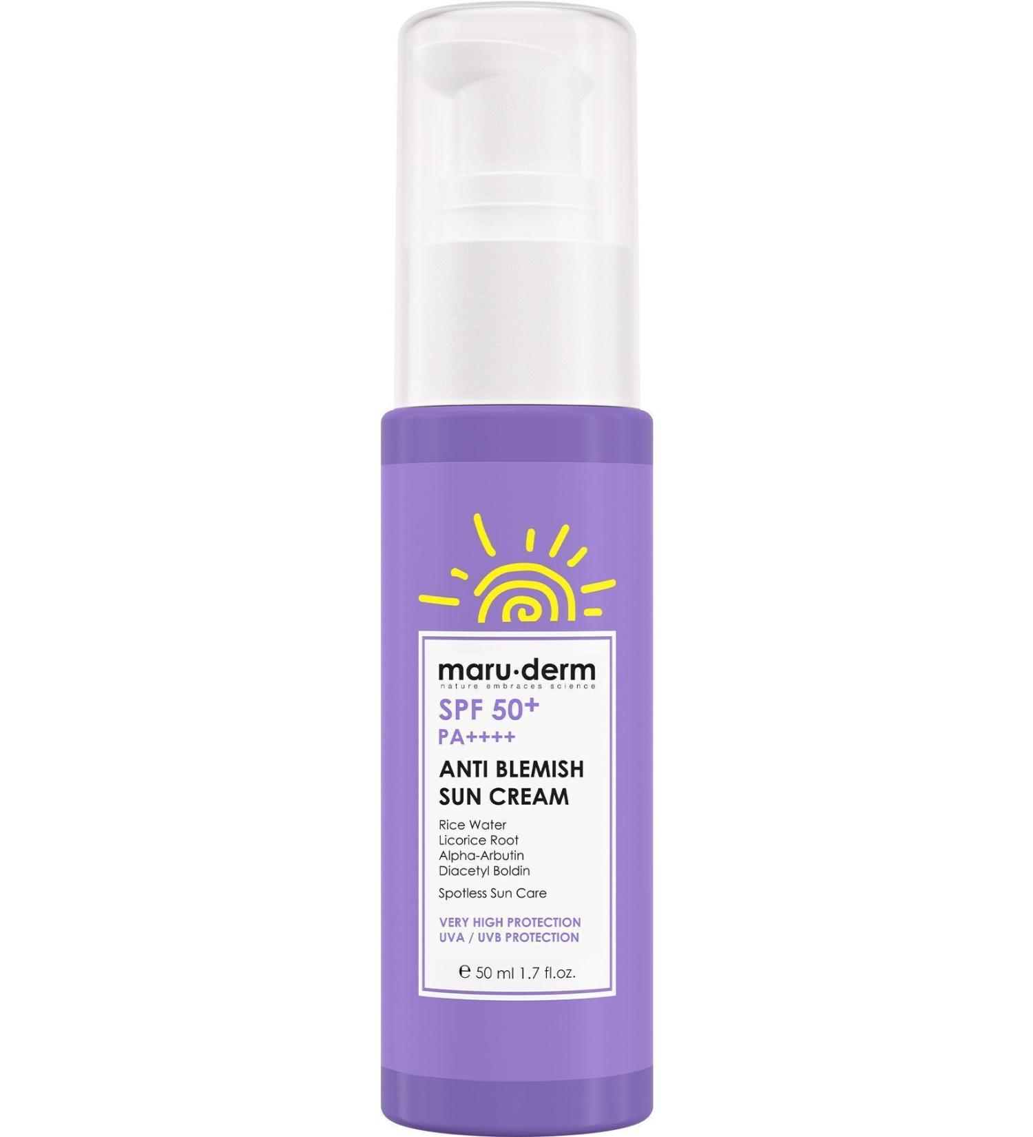 Maru.Derm Sunscreen | SPF 50+ Anti-Spot Sunscreen 50 ML | New Generation Korean Filter - Buy Online on GoSupps.com