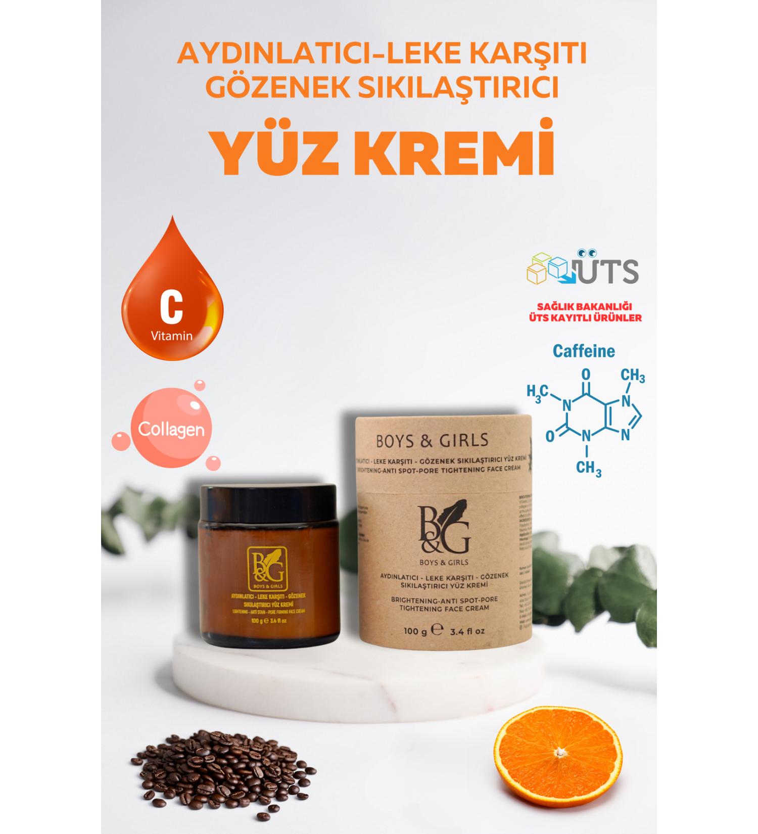 B&G Boys & Girls Brightening - Anti-Stain - Pore Tightening Face Cream 100 gr - Buy Online on GoSupps.com