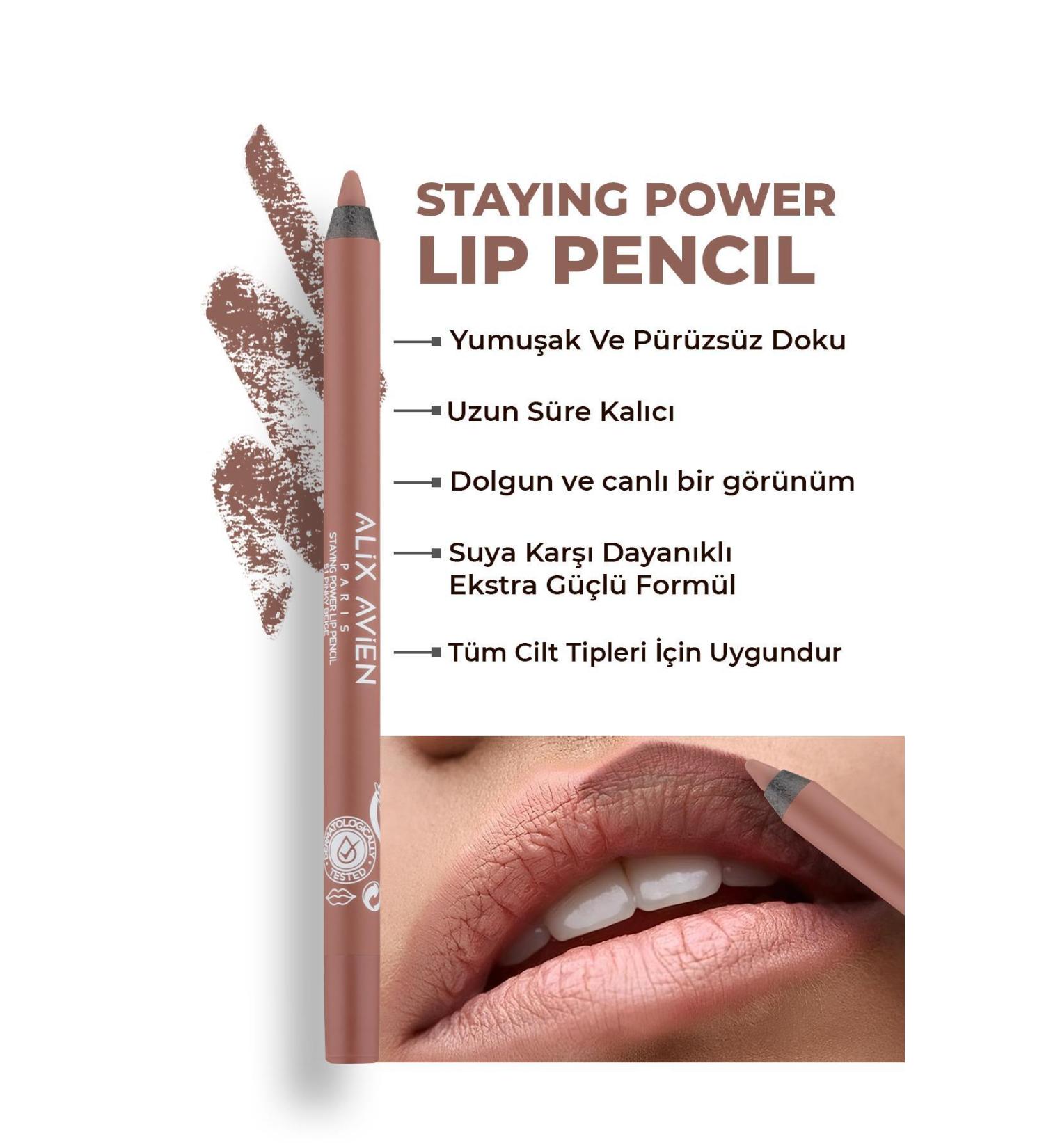 Alix Avien Long-Lasting Waterproof Lip Pencil - Staying Power Lip Pencil 51 Pinky Beige - Buy Online on GoSupps.com