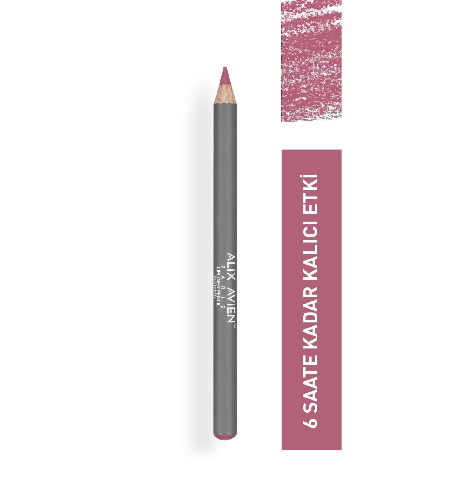 Alix Avien Lip Liner Lipliner Pencil Dusty Red - Non-smudge Lasting Effect Up to 6 Hours