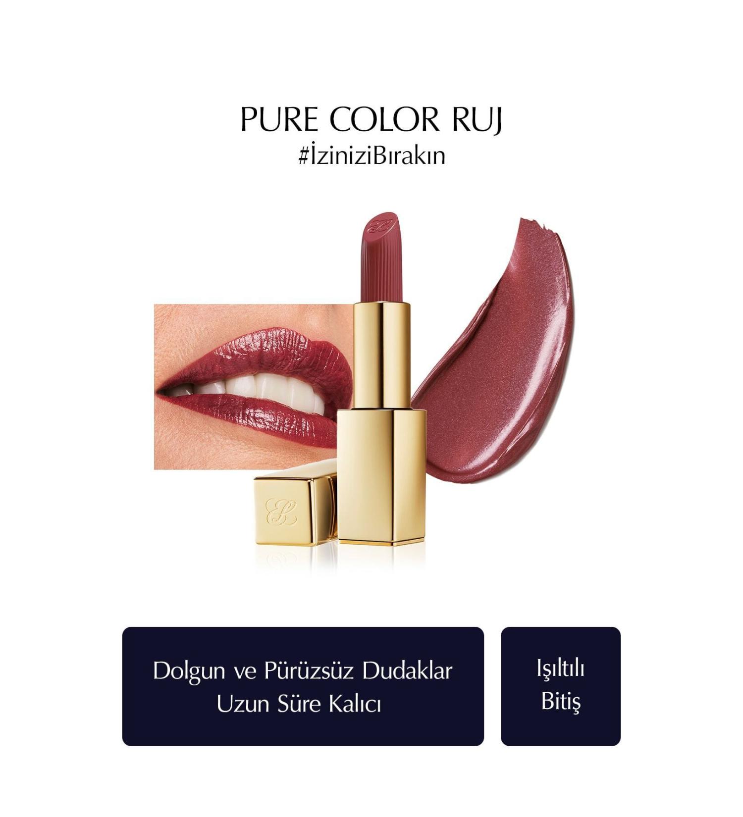Estee Lauder Lightweight High Pigmentation Long-Lasting Shiny Finish Lipstick-563 Hot Kiss KEYON.127
