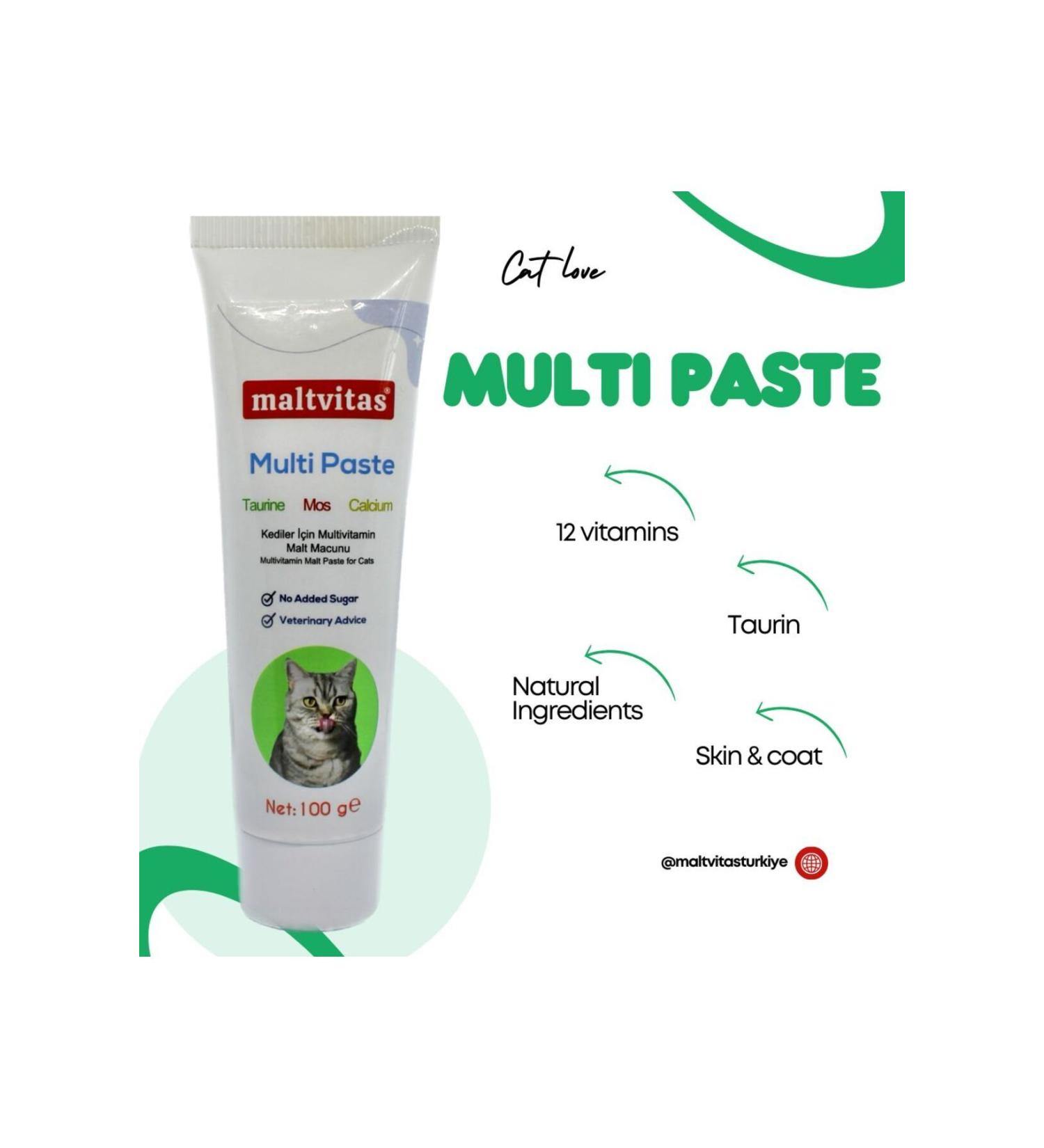 Maltvitas Multi Paste (Multivitamin Malt Paste for Cats) 100 Gr - Buy Online on GoSupps.com