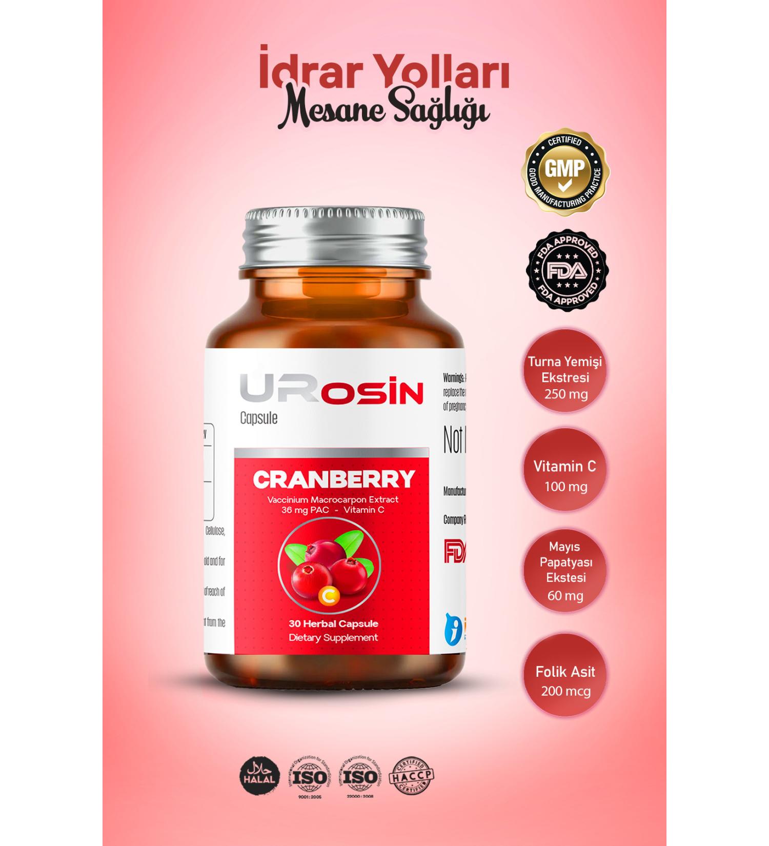 inMAX Urosin Plus (URINARY TRACT INFECTION BLADDER HEALTH) Cranberry Extract 30 Capsules - Buy Online on GoSupps.com