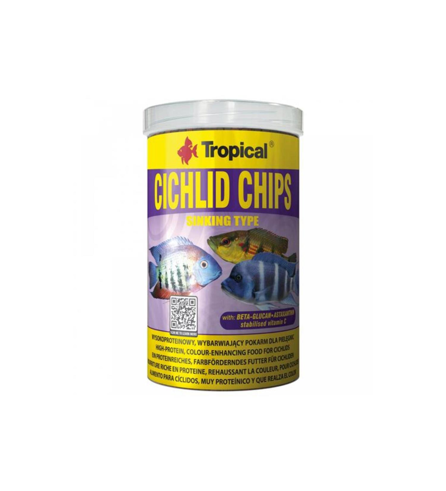 Tropical Cichlid Chips 1000ml 520gr