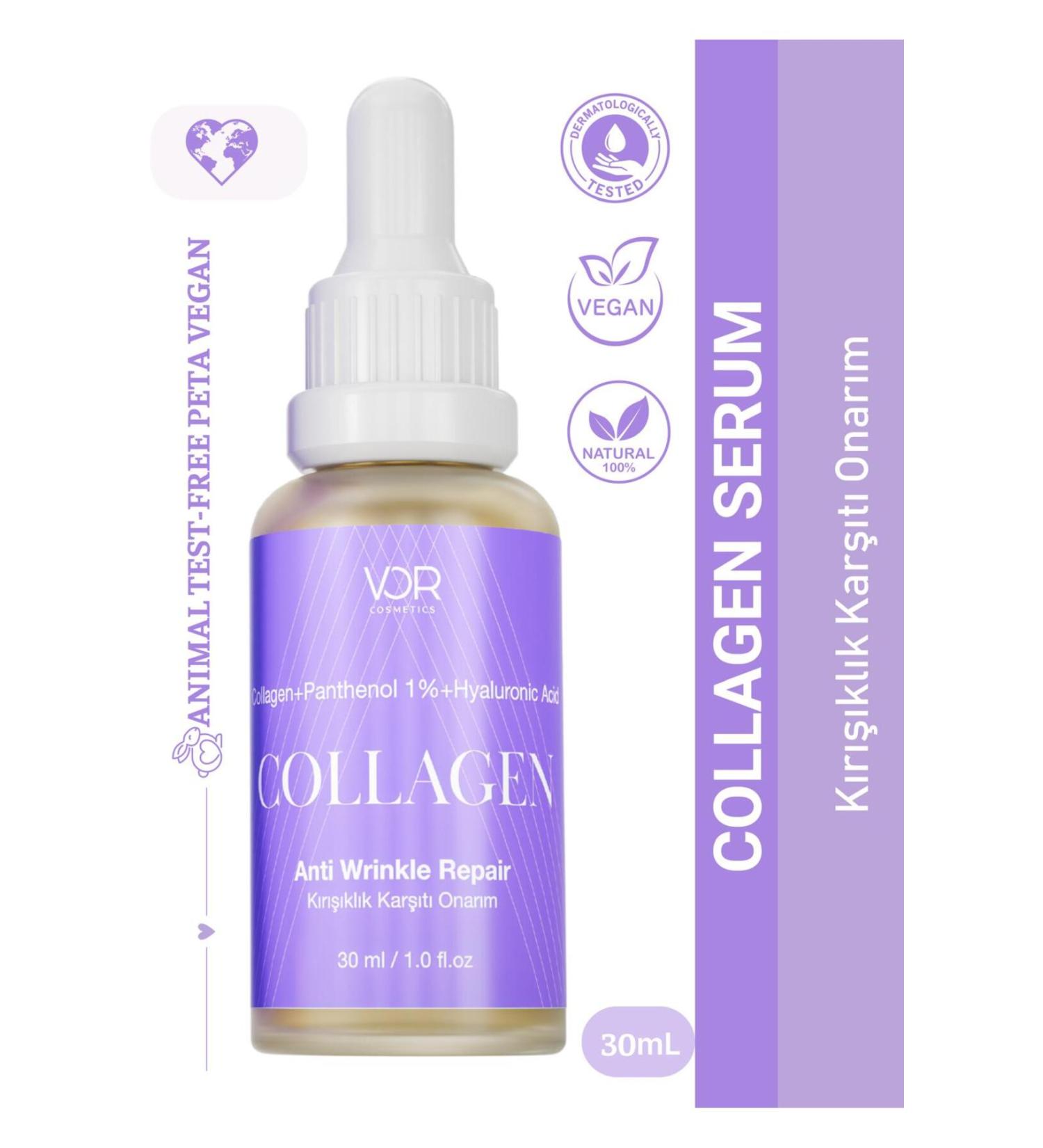 Vor Cosmetics Anti-Aging and Anti-Wrinkle Collagen Serum - Collagen Serum 30 ml - Buy Online on GoSupps.com