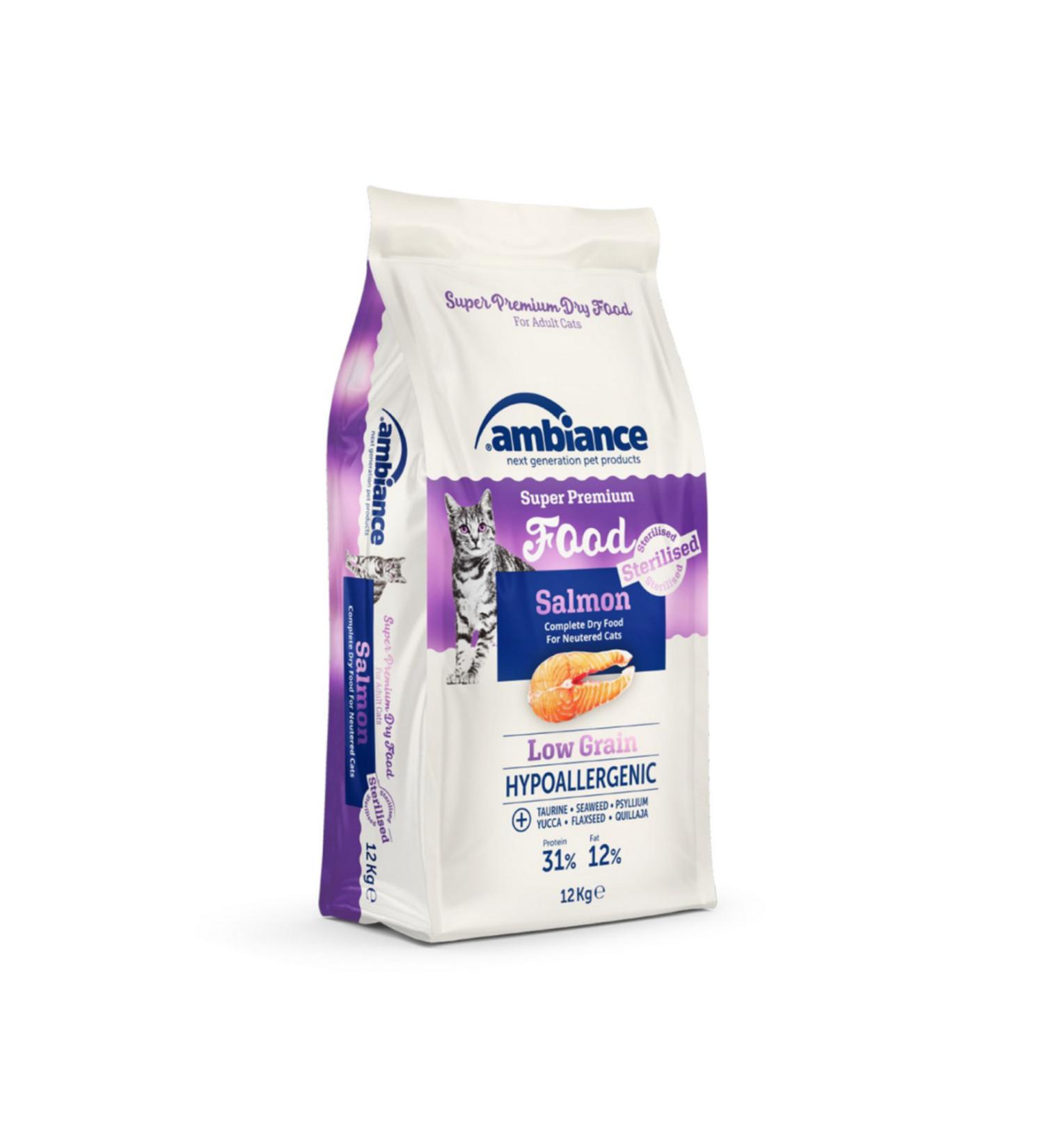 EhliPet Ambiance Kisir Salmon Cat Food Low Grain & Hypoallergenic 12 Kg