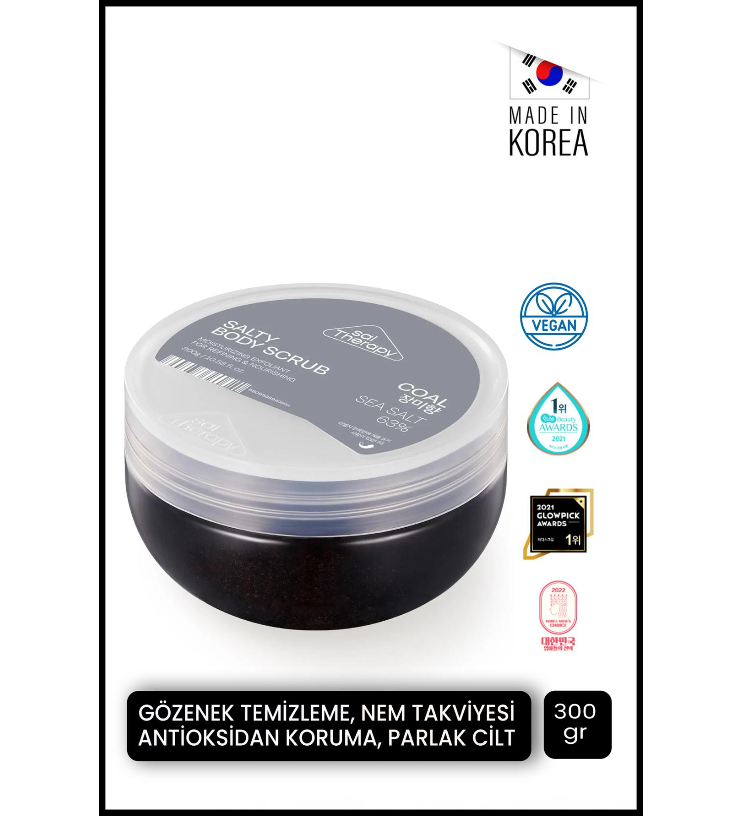 SalTherapy Body Scrub 300 Ml | Pore Tightening Purifying | Jeangsean Charcoal Rose Essence - Buy Online on GoSupps.com