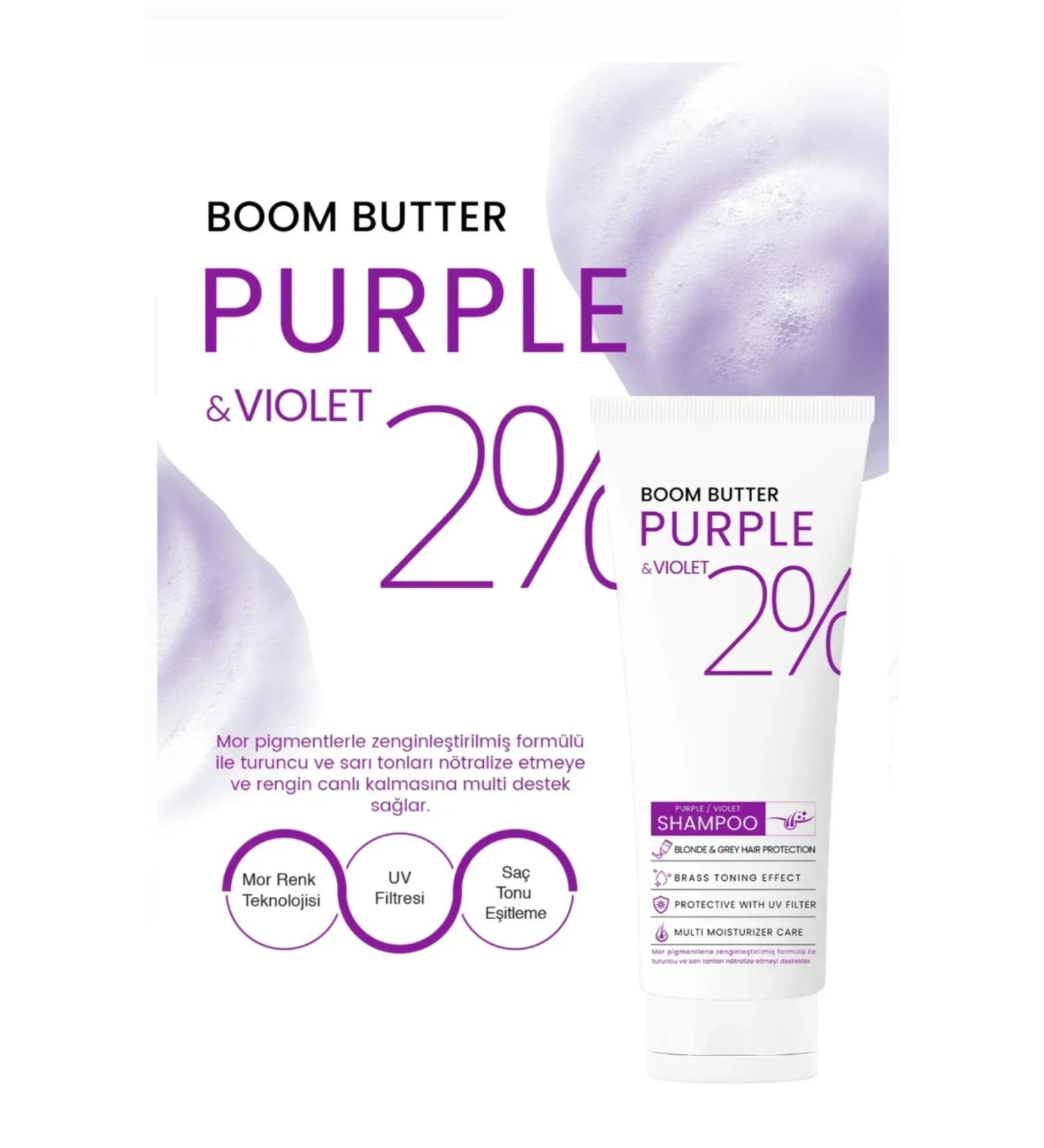 PROCSIN BOOM BUTTER Color and Hair Structure Protective Purple Shampoo 250 ML - Buy Online on GoSupps.com