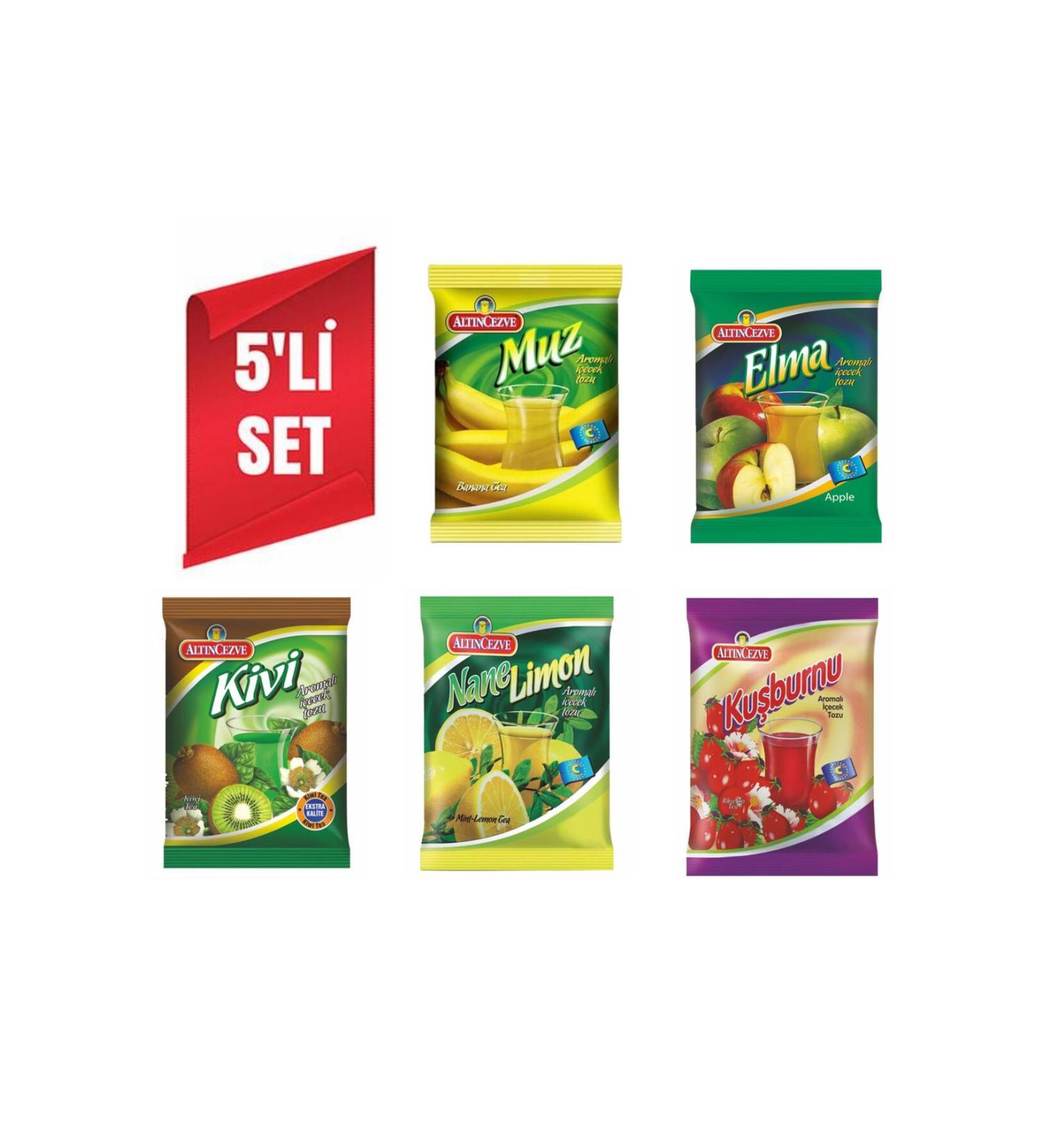 Alt ncezve (Banana-Apple-Kiwi-Mint Lemon-Rosehip) Oralet 250 Gr x 5 Pieces - Buy Online on GoSupps.com