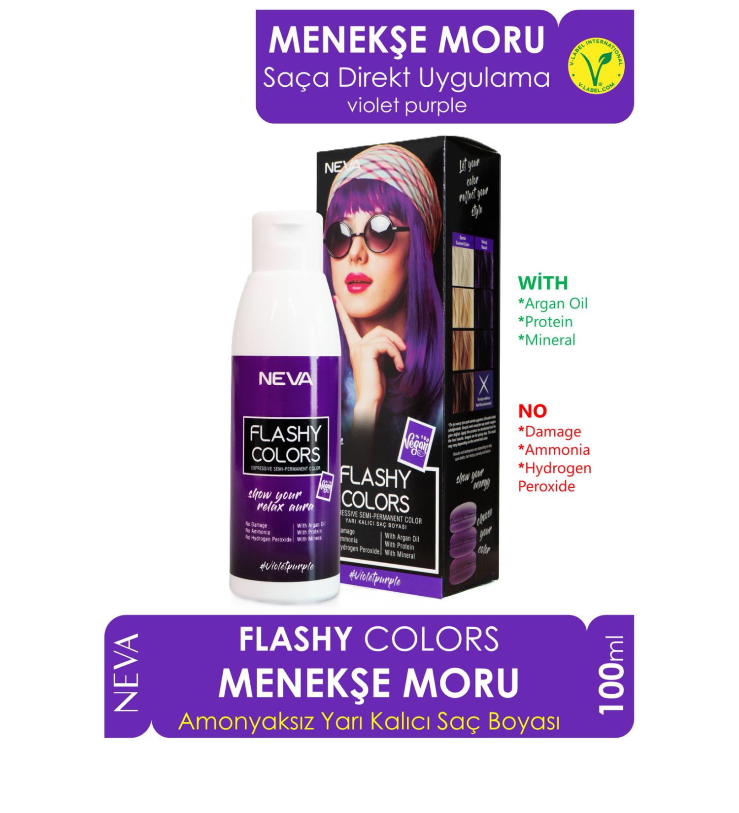 Flashy Colors Flashy Color Violet Purple 100ml Vegan Direct Applied Hair Dye - Buy Online on GoSupps.com