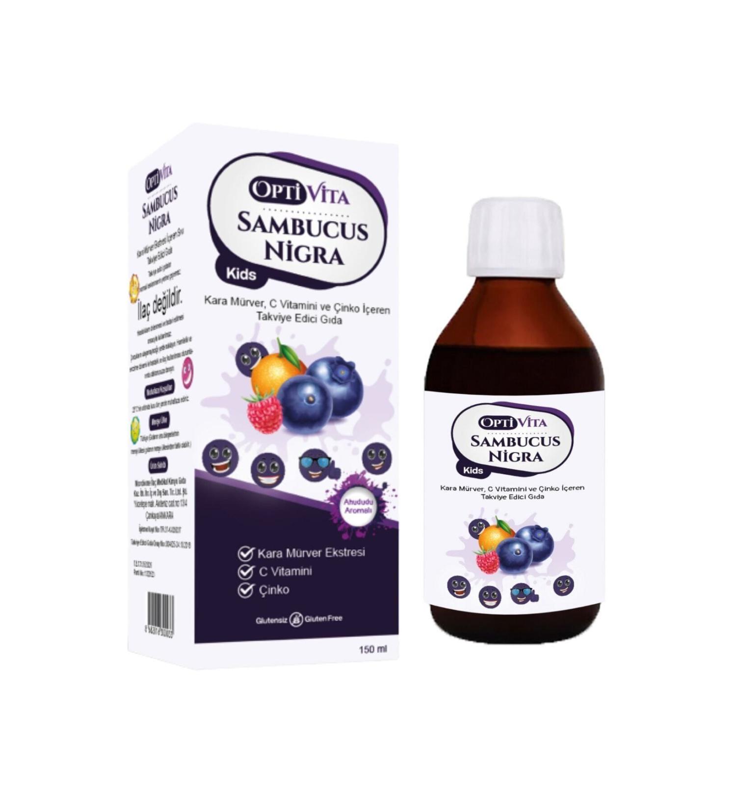 Optivita Sambucus Nigra Kids Syrup with Elderberry Extract 150 Ml - Buy Online on GoSupps.com