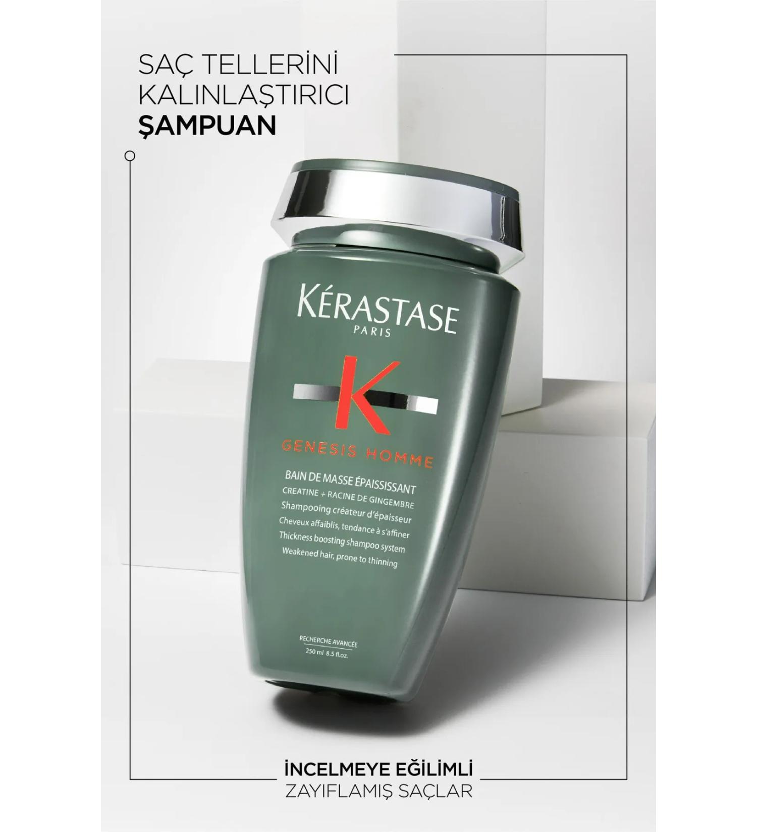 Kerastase Genesis Homme Bain de Masse shampoo for weak hair 250 ML EVAMIX16