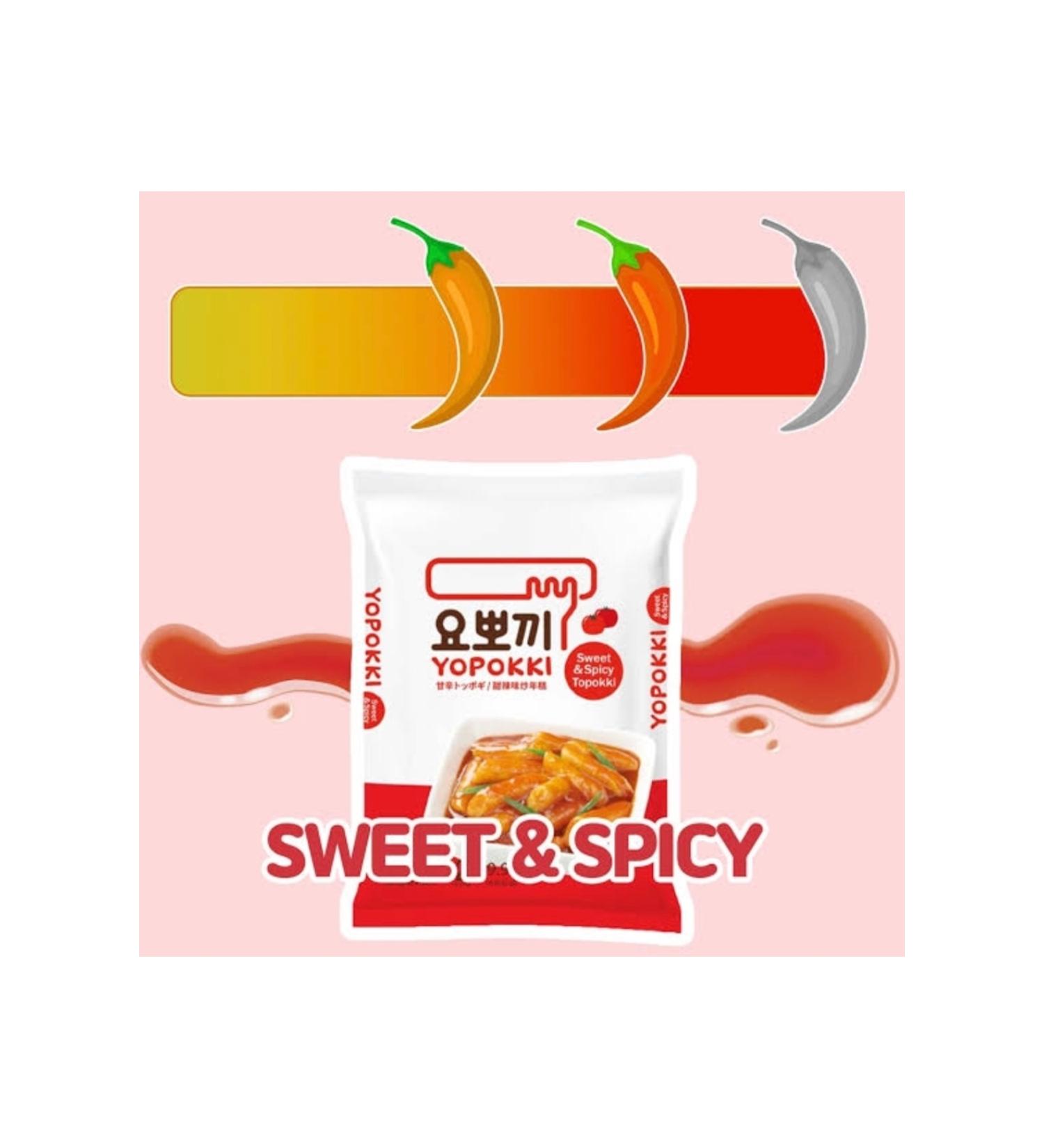 Tteokbokki Korean instant rice cake with sweet and spicy sauce Yopokki small size for 1 person 120gr - Buy Online on GoSupps.com