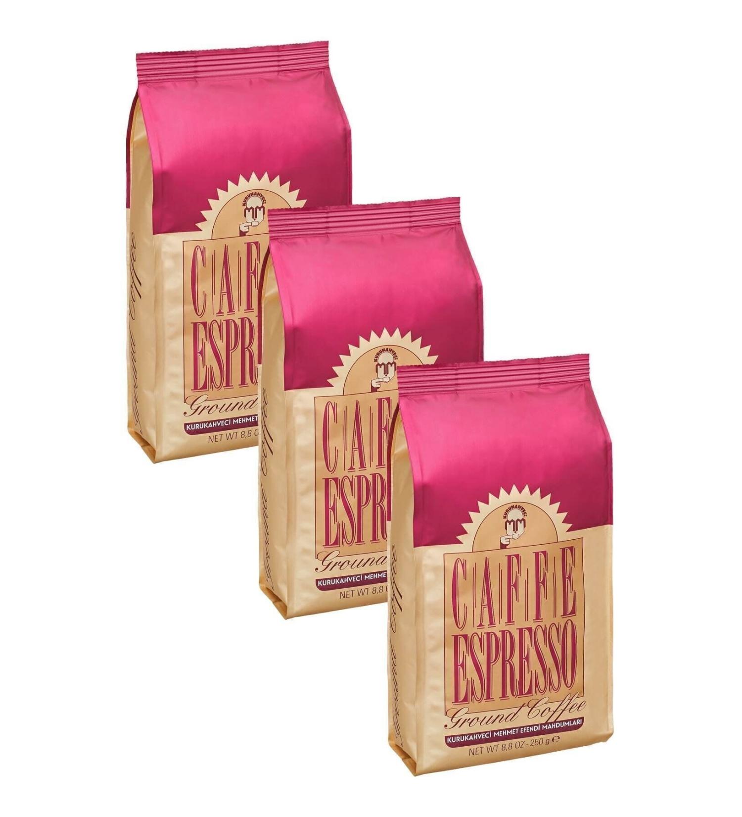 Mehmet Efendi Ground Espresso Coffee 250 GX 3 Pieces
