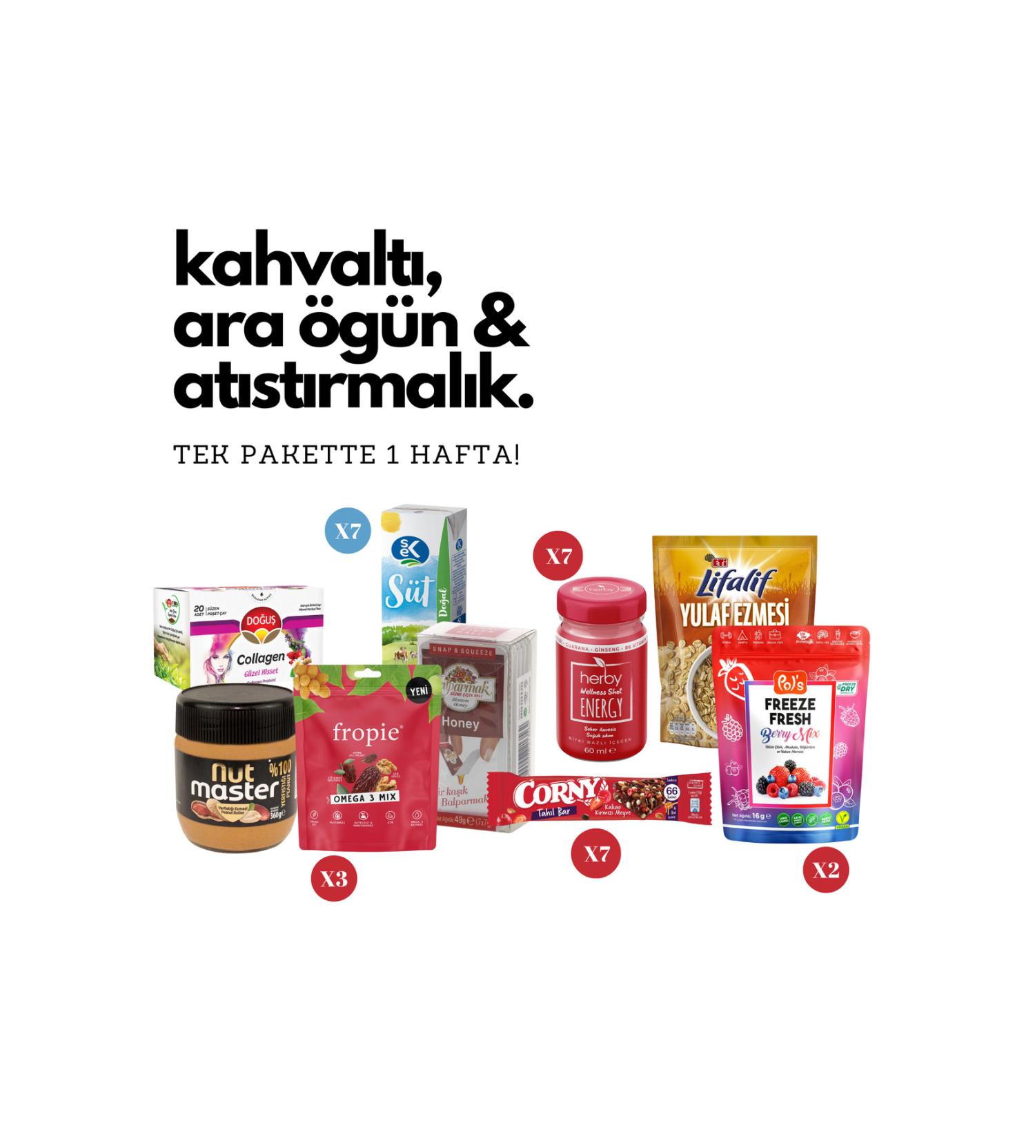 Eti Breakfast Package & 1 Week Healthy Package & Oatmeal Energy shot Peanut butter...