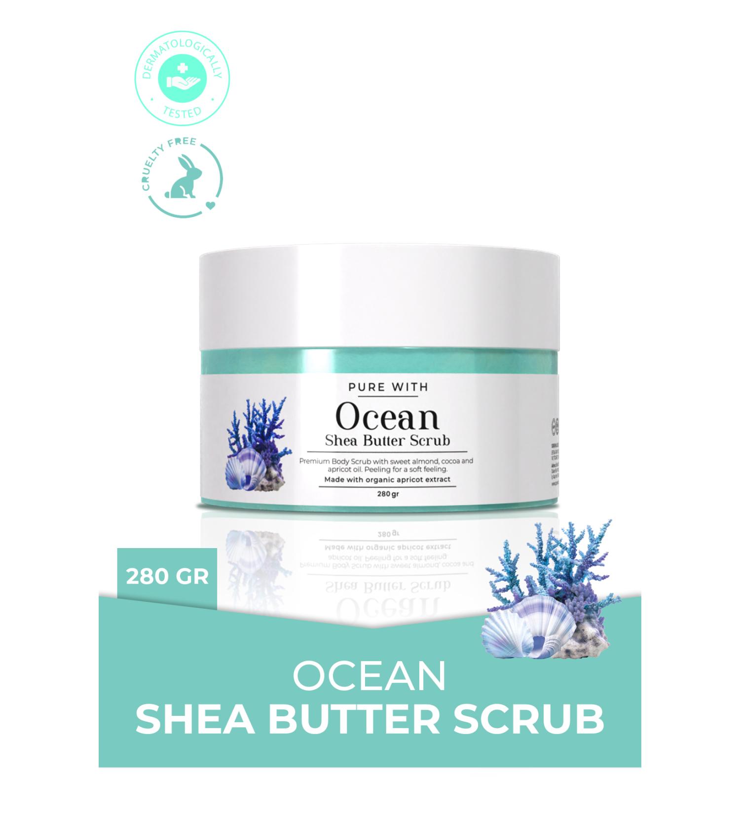 Purewith Ocean Breeze Shea Butter Body Scrub | Nourishing Purifying & Moisturizing | 280g