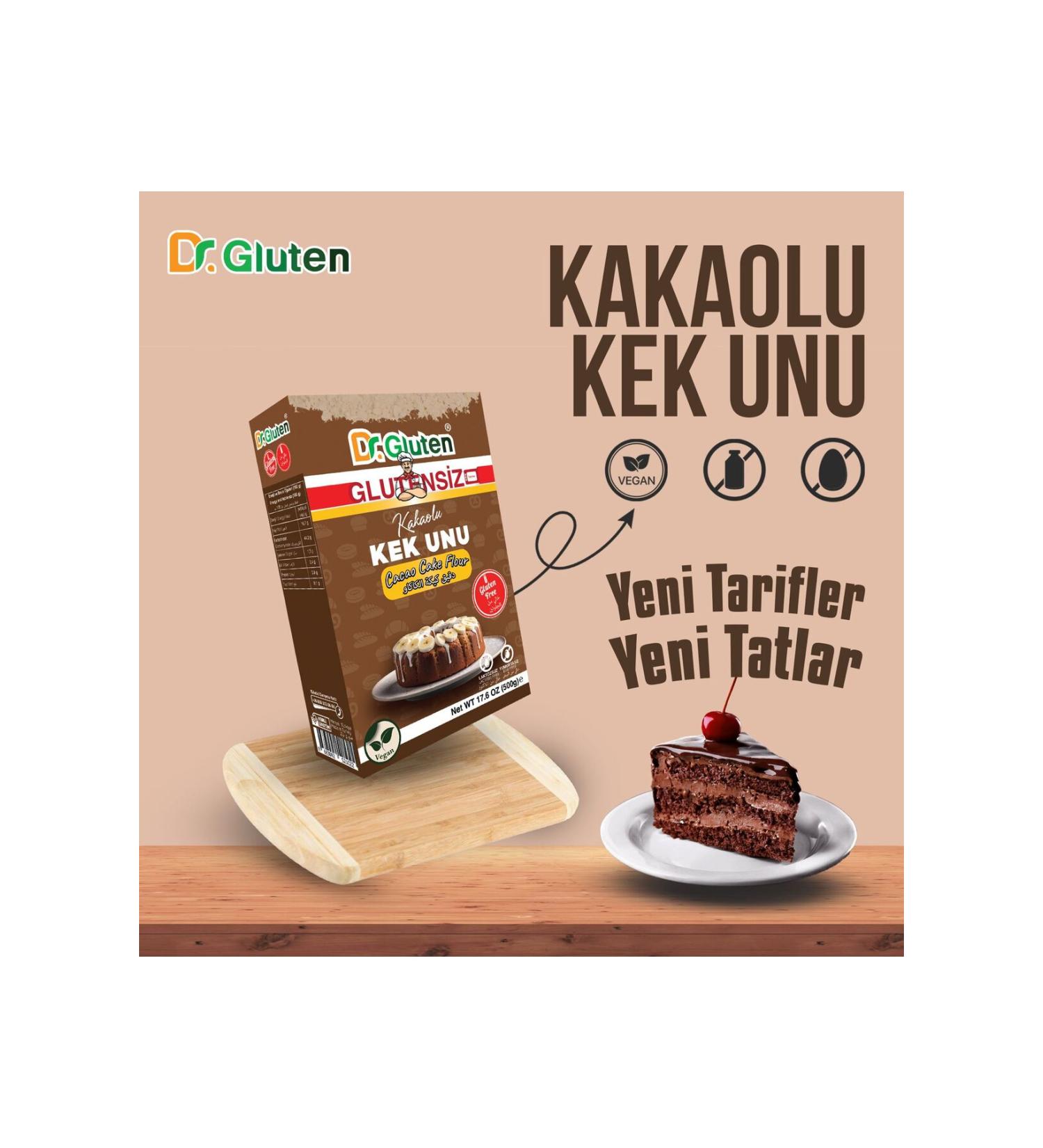 Dr.Gluten Gluten-Free Cocoa Cake Flour Cacao Cake Flour Gluten Free Vegan