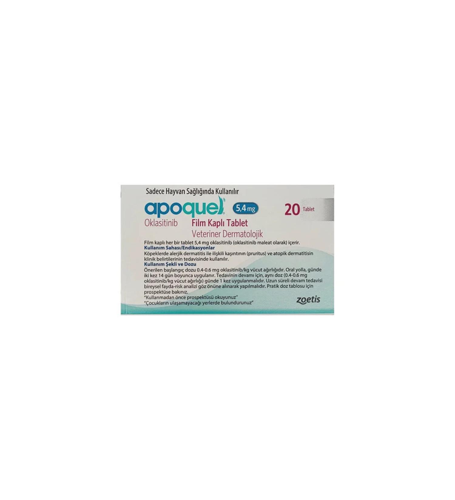 bestevet APOQUEL 5.4 mg 20 Tablets SKT:11.2025
