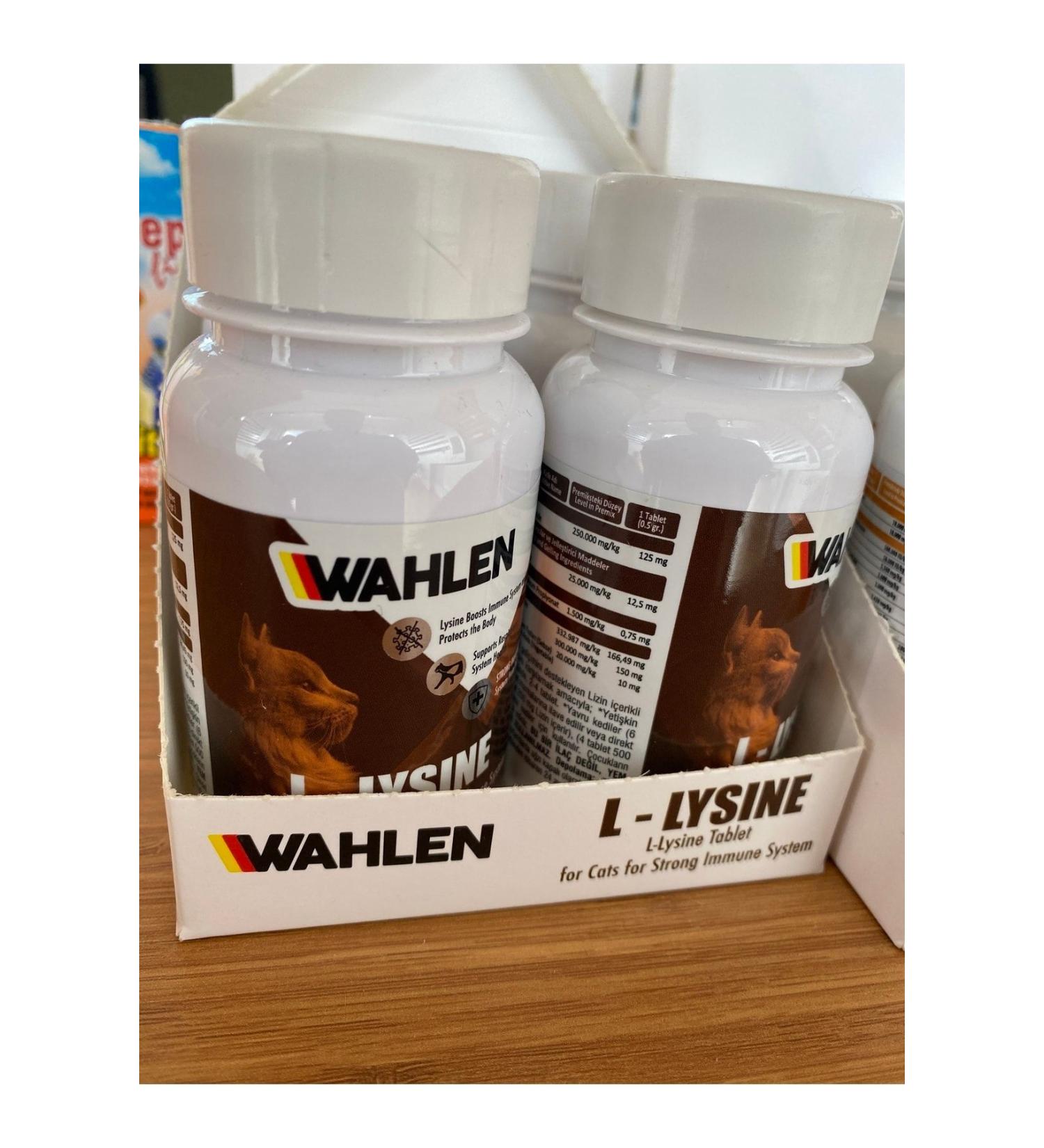 WAHLEN L-lysine Immune System Booster for Cats 90 Tablets