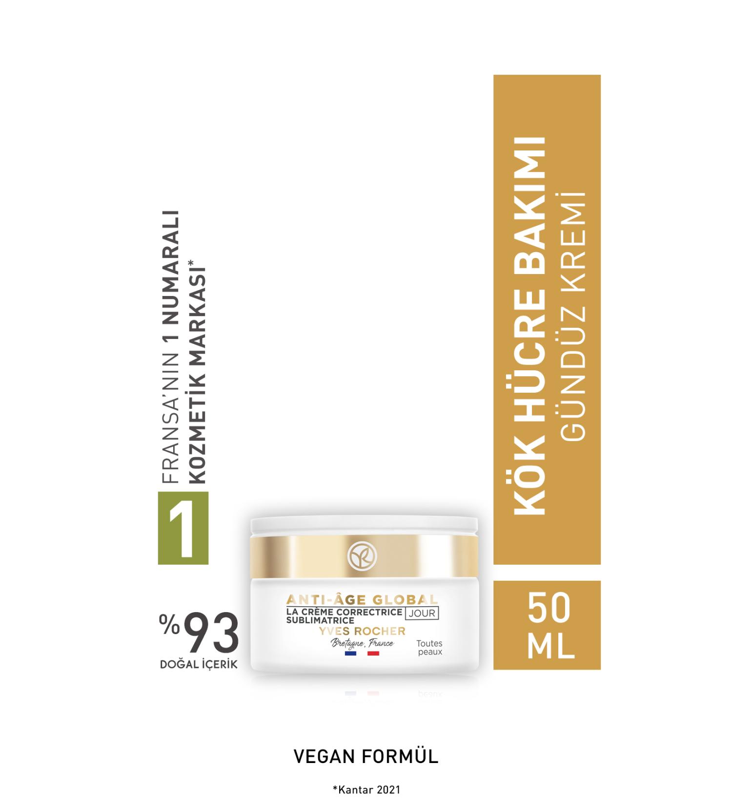 Yves Rocher Regenerating Day Cream for Reducing Appearance of Aging Wrinkles Fine Lines 50ml eleg.3101 - Buy Online on GoSupps.com